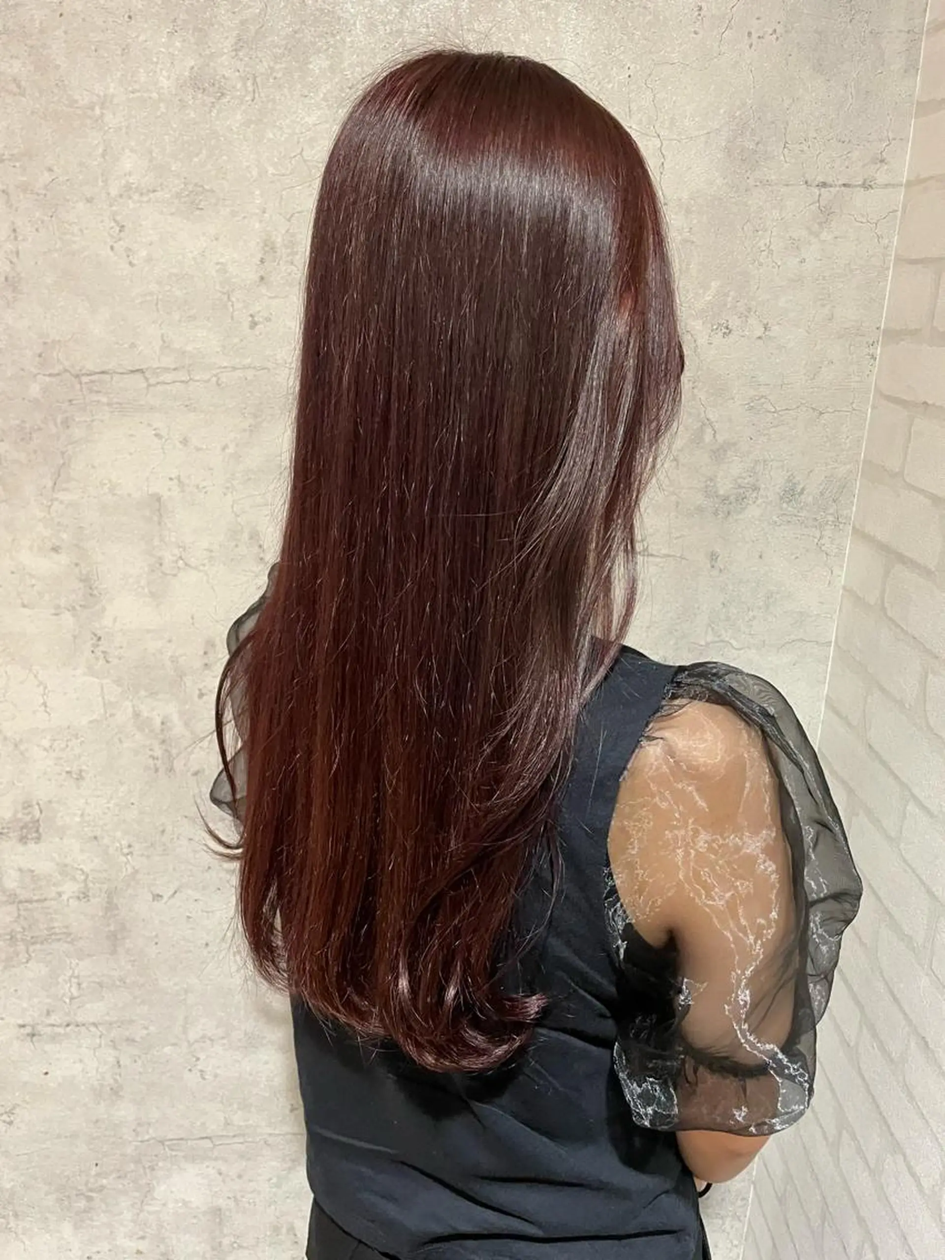 ロング ヘアカラー トリートメント 🦄艶カラー×韓国 NANA💎🐬のヘアスタイル