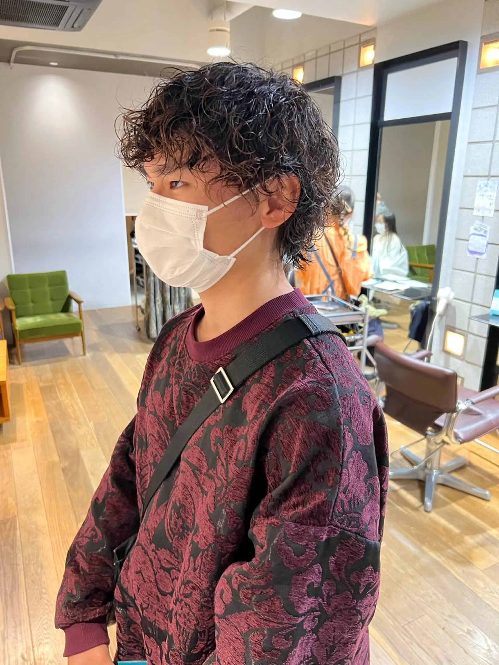 パーマ メンズ メンズパーマ カット ヘアカラー メンズパーマ/フェ ザーパーマ/古川晴輝のヘアスタイル