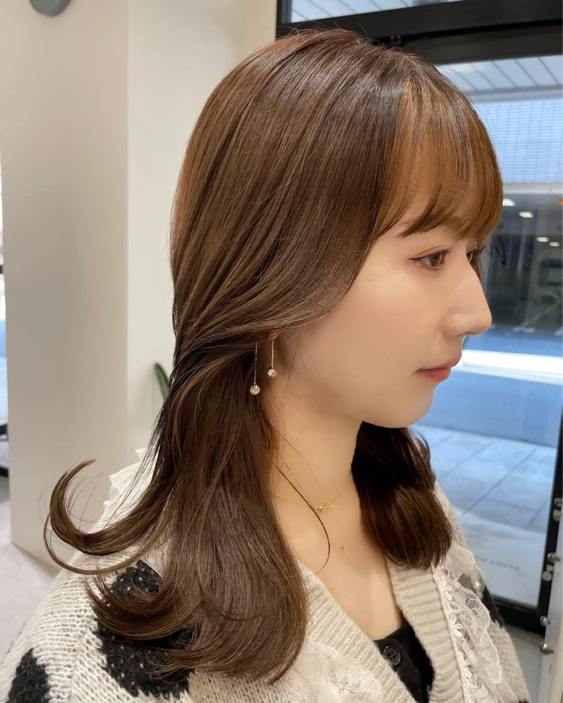 ミディアム カラー ヘアカラー トリートメント 半個室女性salon 🩰Natsumiのヘアスタイル