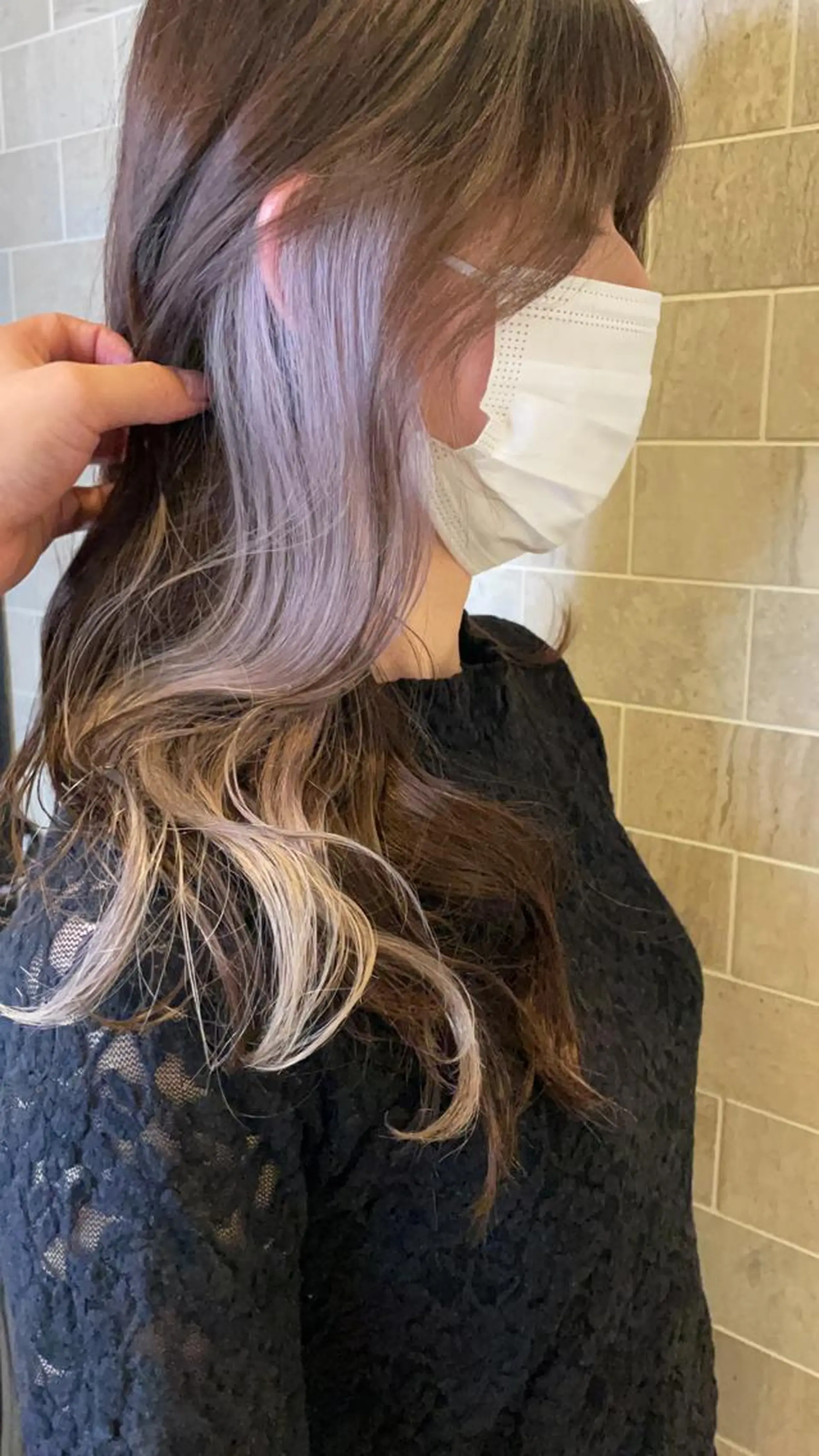 ロング ブリーチ毛矯正.髪質 改善.髪にドラマをのヘアスタイル