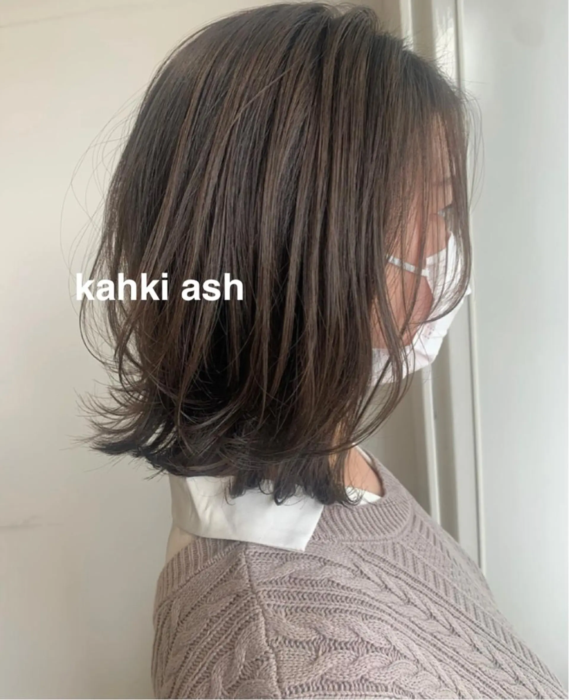 ミディアム ボブレイヤー アッシュ ボブ レイヤーカット kitagawa mayuのヘアスタイル