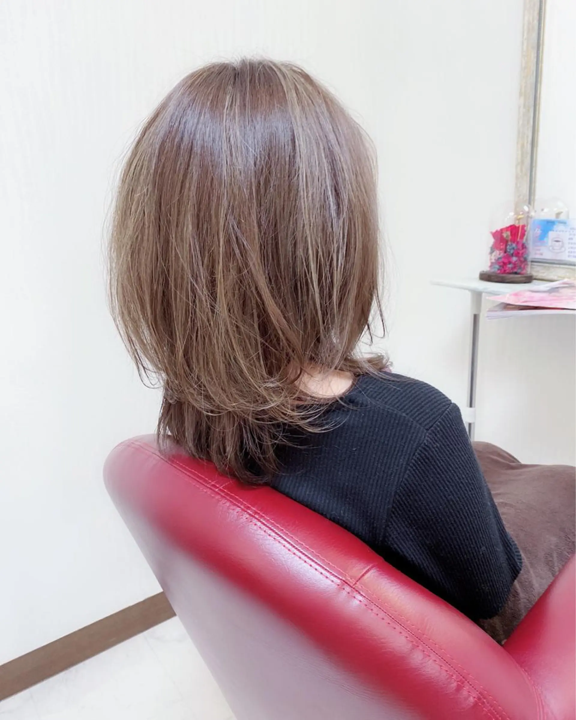 ミディアム カラー アディクシーカラー ハイライトカラー ハイライト トリートメント YURI ✨のヘアスタイル