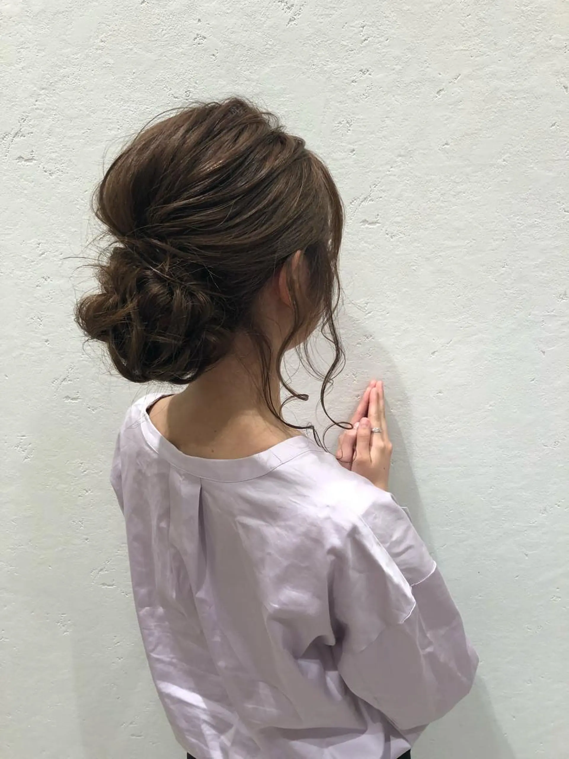 ミディアム ヘアアレンジ 樋渡 侑希のヘアスタイル
