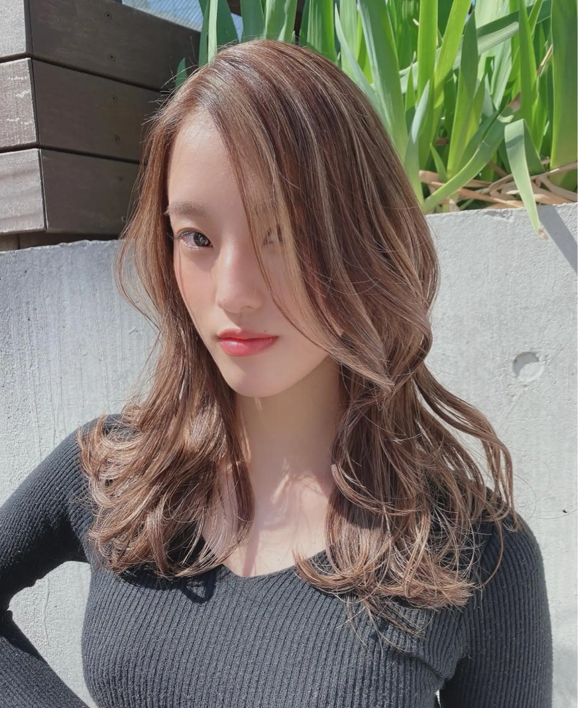 ロング カラー opus 店長大和 レイヤー/赤み消しのヘアスタイル