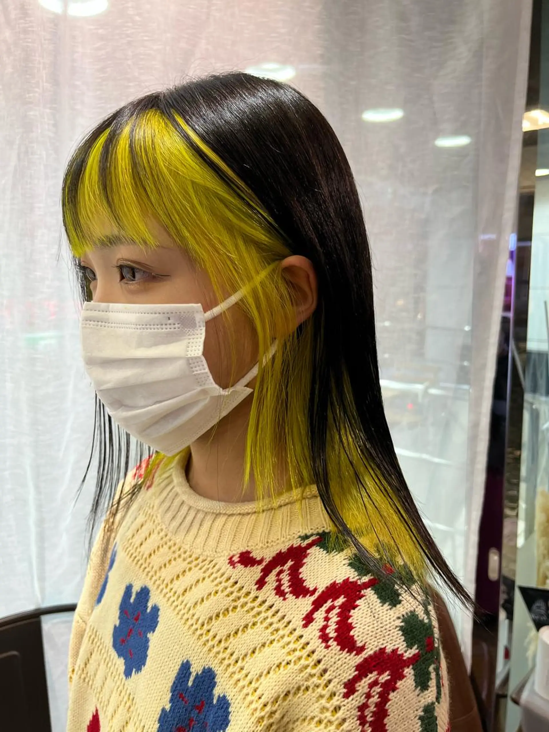 セミロング カラー 💖デザインカラー/ タダ ハナカ💖のヘアスタイル