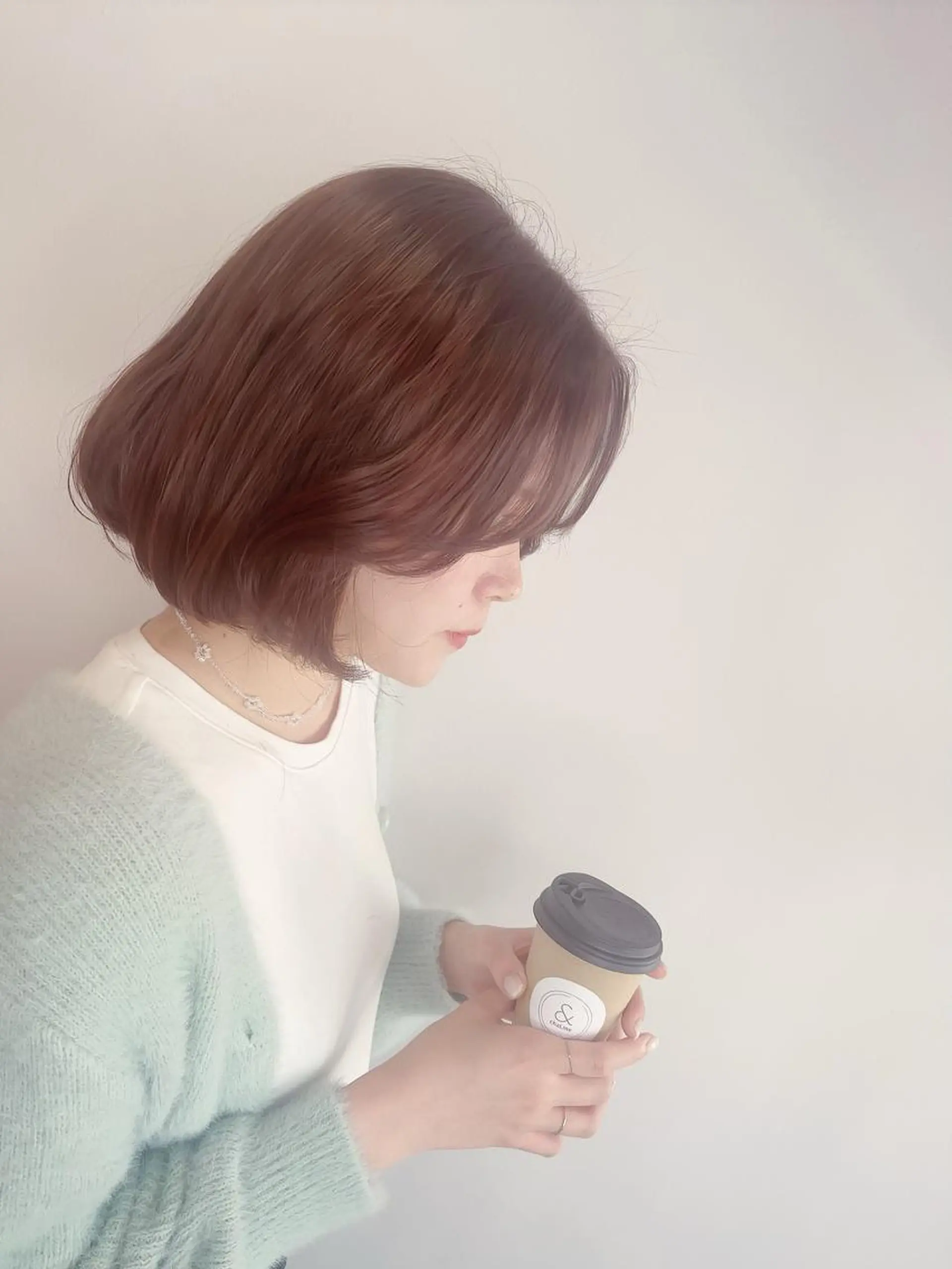 ミディアム カラー ヘアカラー トリートメント emi/髪質改善/ 韓国風/艶カラーのヘアスタイル