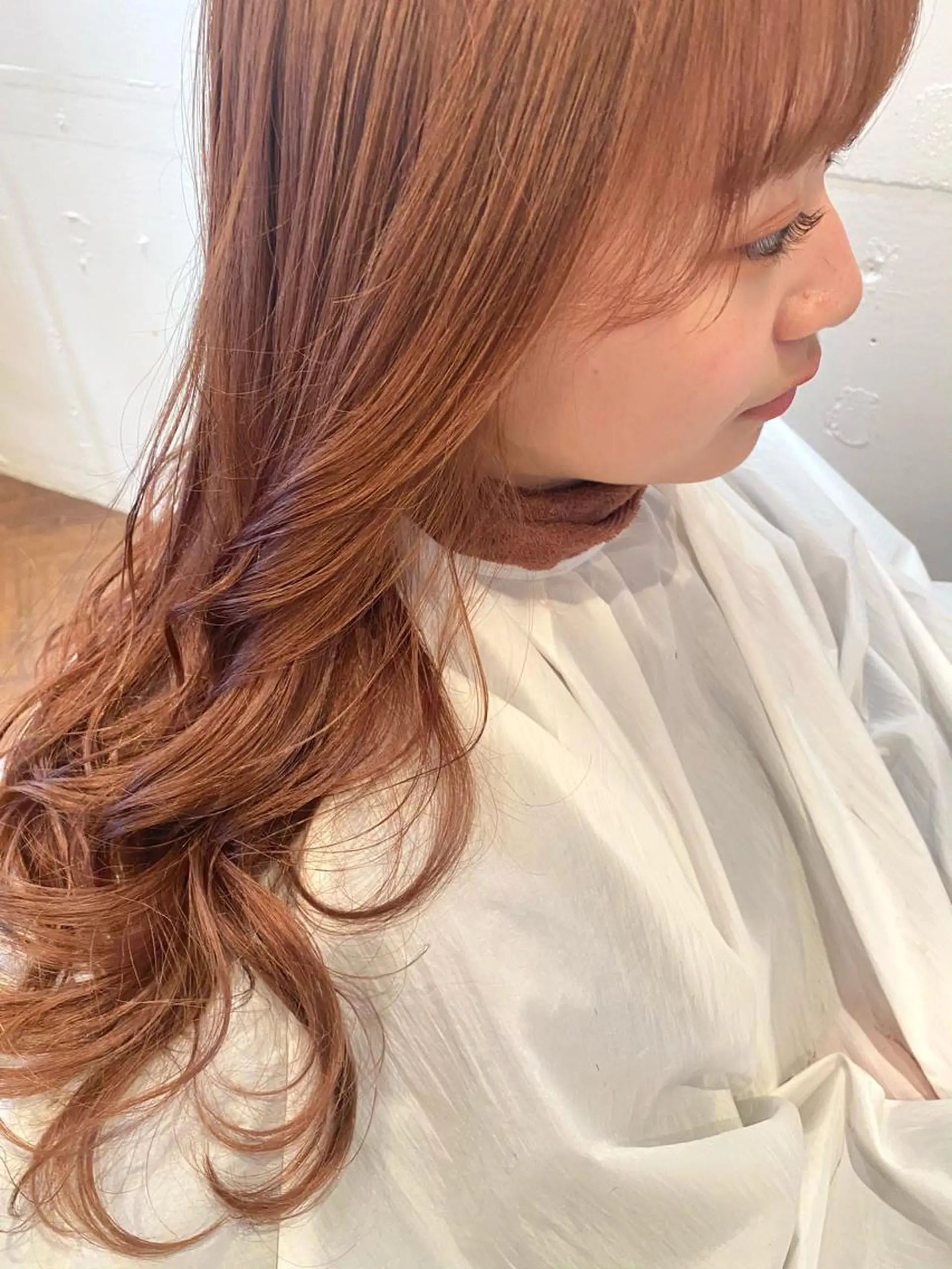 ロング カラー オレンジ ピンクカラー 🌈🌸あおき みちる🌟💗のヘアスタイル