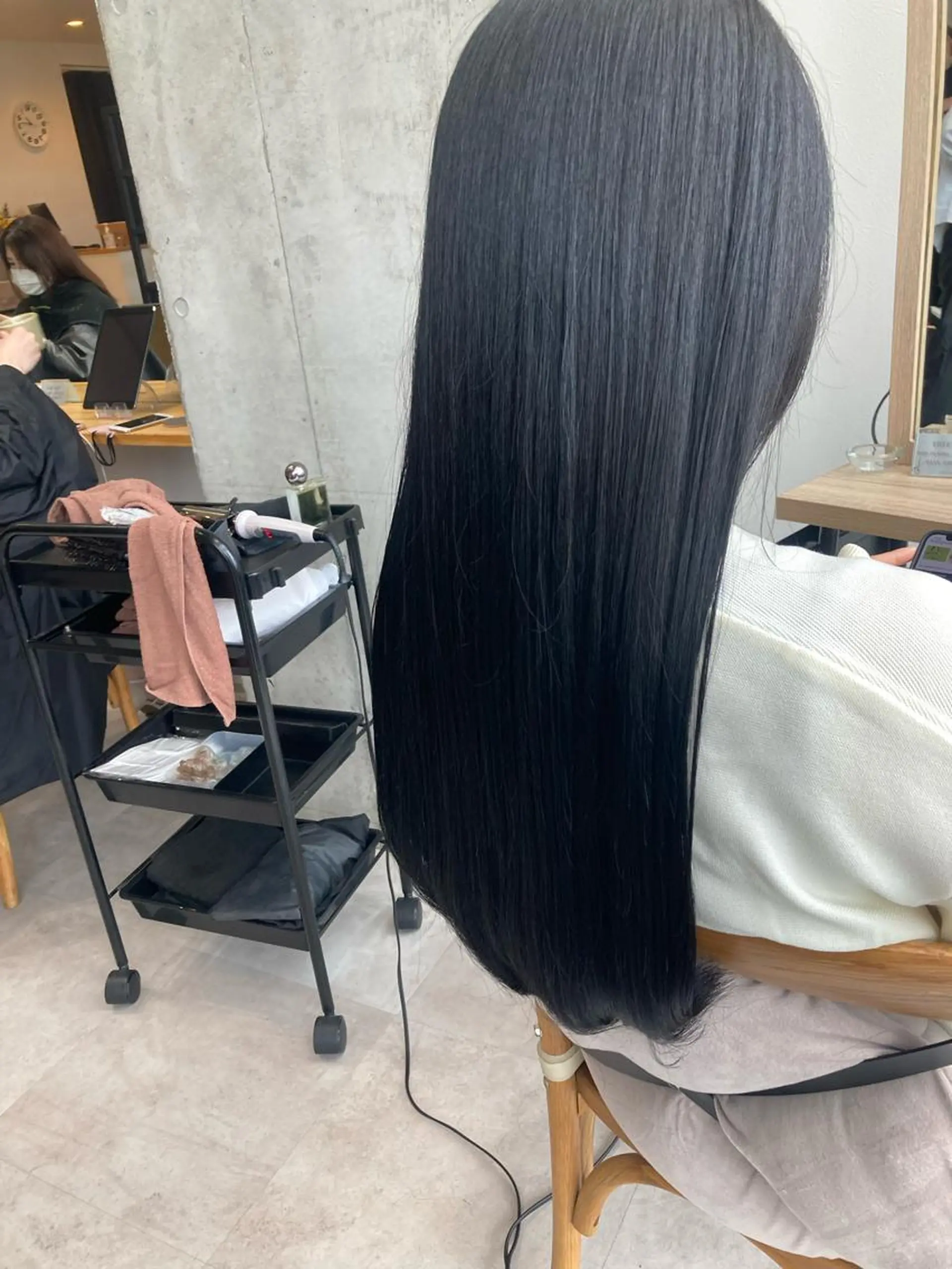 ロング ヘアカラー トリートメント ✨色持ちの良い艶 カラー✨蟹江真世のヘアスタイル