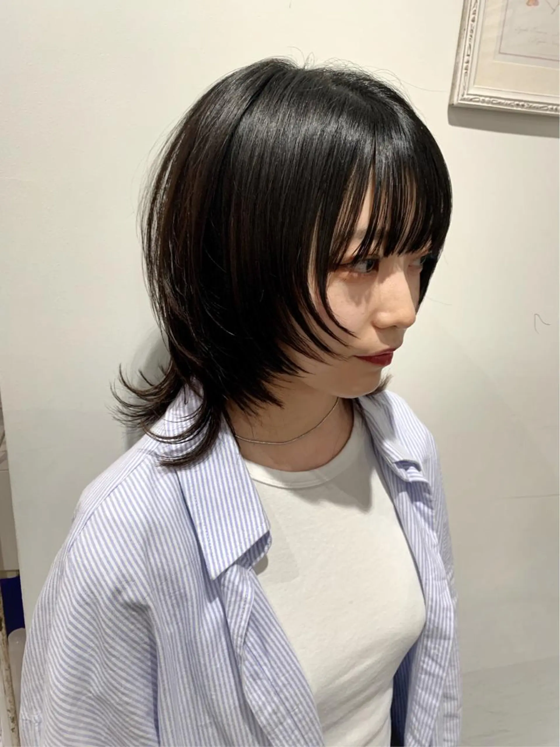 ミディアム ウルフカット カット LITTLE _KATOのヘアスタイル