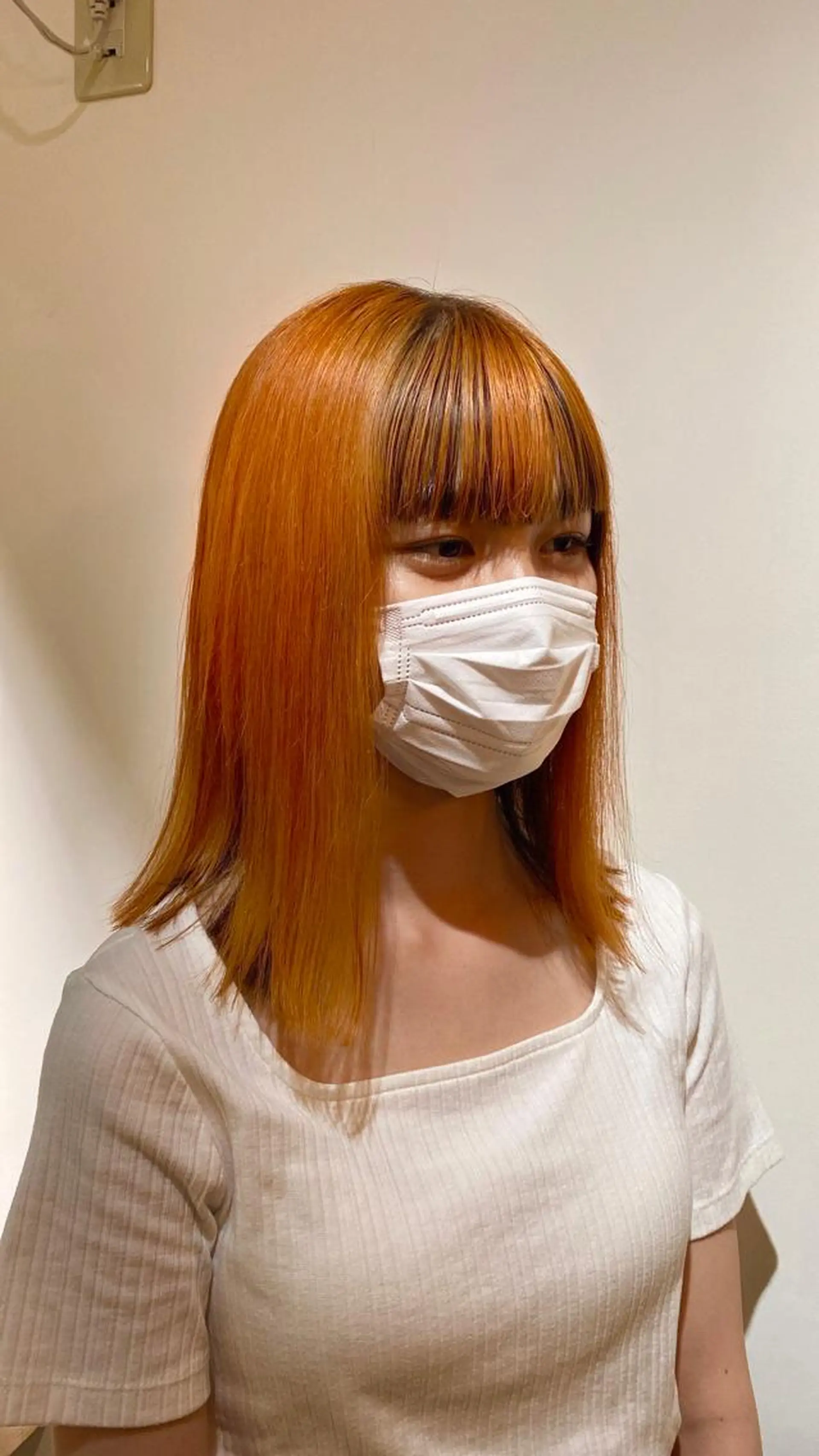 カラー オレンジ 高発色ブリーチ/ ハイレイヤー🪽aiのヘアスタイル