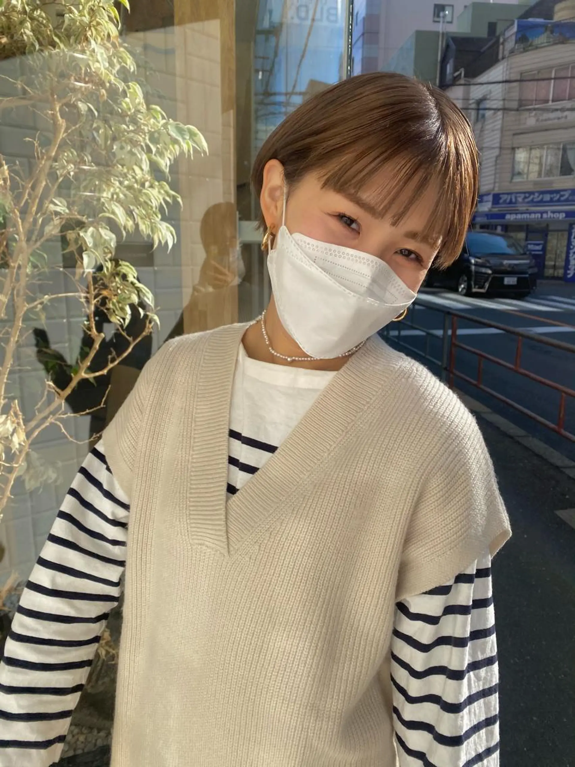 ショート カラー ベージュカラー ショートヘア カット アオイ🩵暖色 /まろやかカラーのヘアスタイル