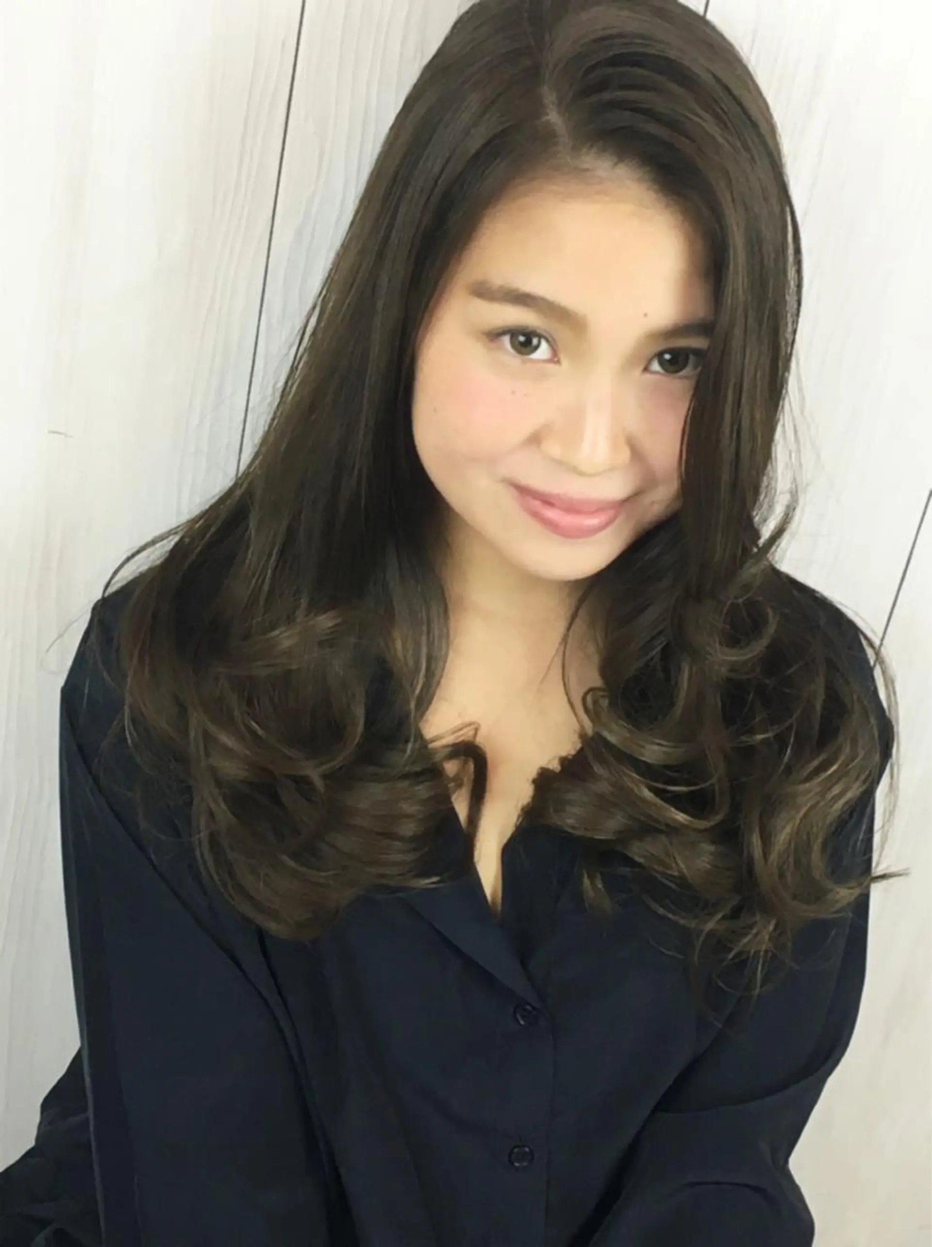 カラー パーマ ナガサカ サチのヘアスタイル