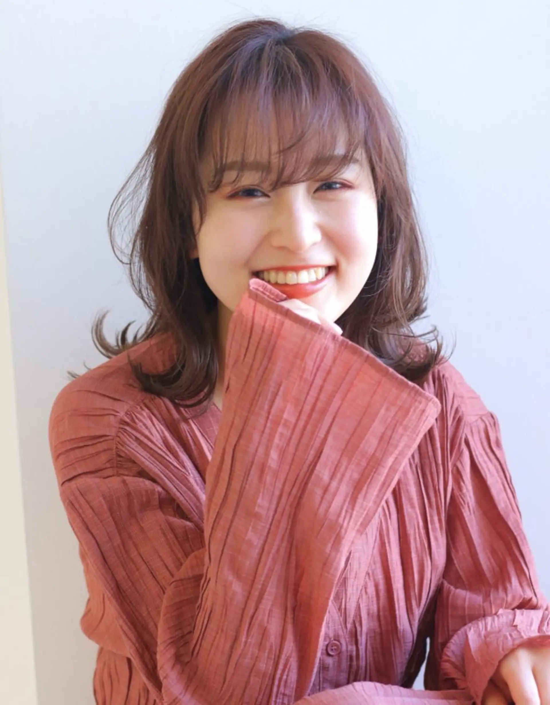 ミディアム 🌷韓国顔周りカット ×艶カラーaki🌷のヘアスタイル