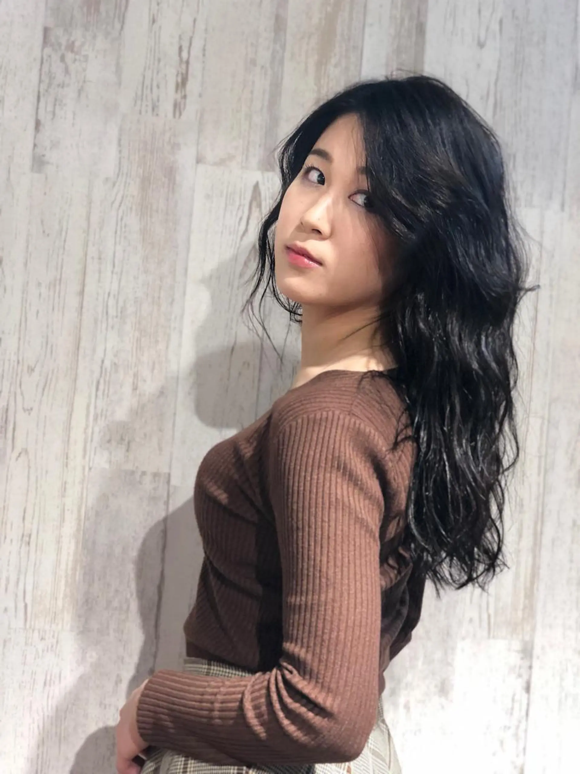 ミディアム カラー 大場 優のヘアスタイル