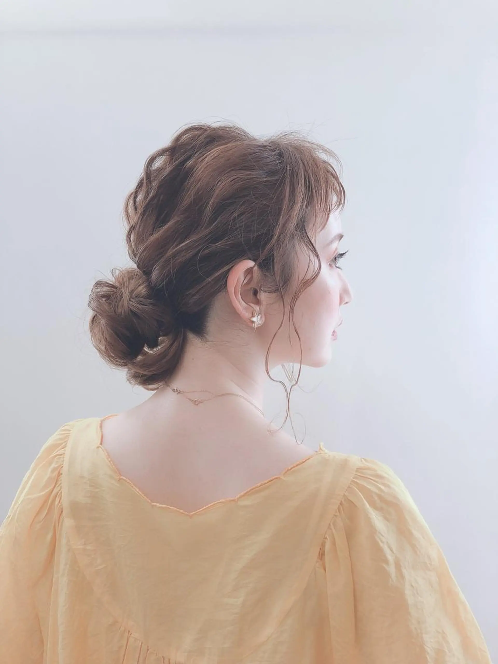ヘアアレンジ ヘアセット 透明感カラー 山中のヘアスタイル