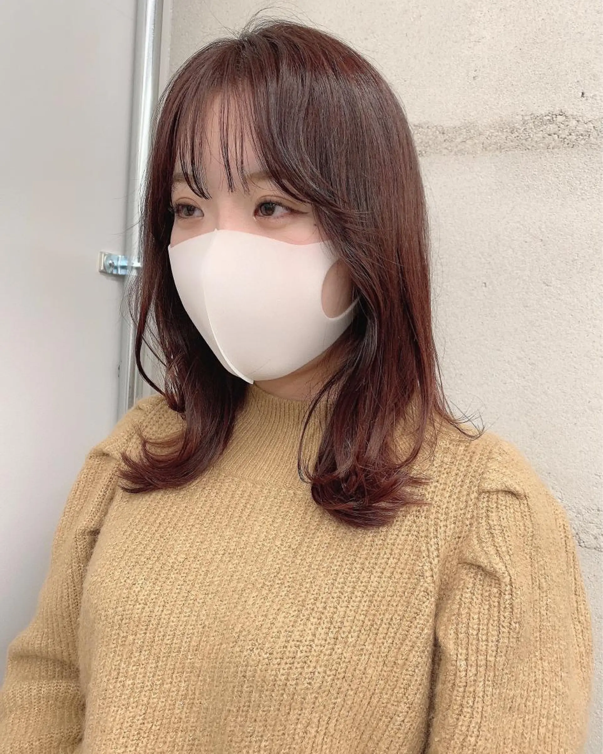 ミディアム カラー 透明感/オリーブ/ グレージュ/YUKAのヘアスタイル