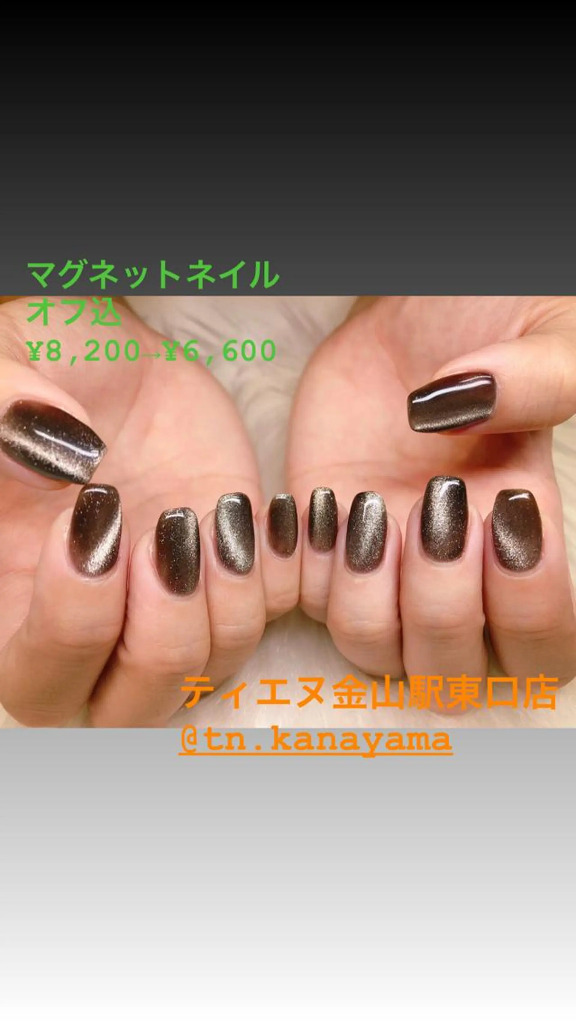 ネイル マグネットネイル ハンドネイル ティーエヌ 金山駅東口店のネイルデザイン