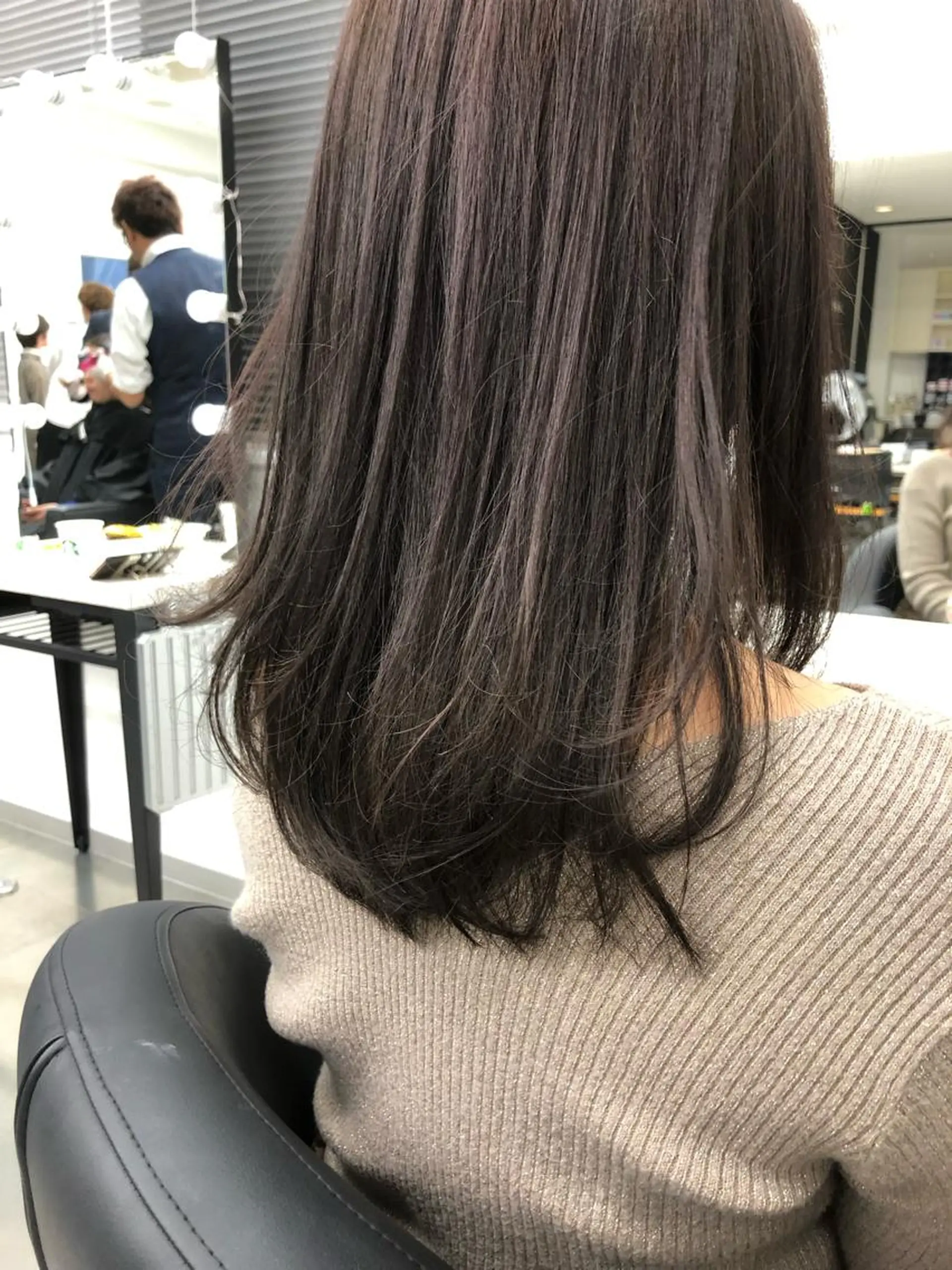ミディアム カラー オレンジ ピンクカラー マキハラ ユウサイのヘアスタイル