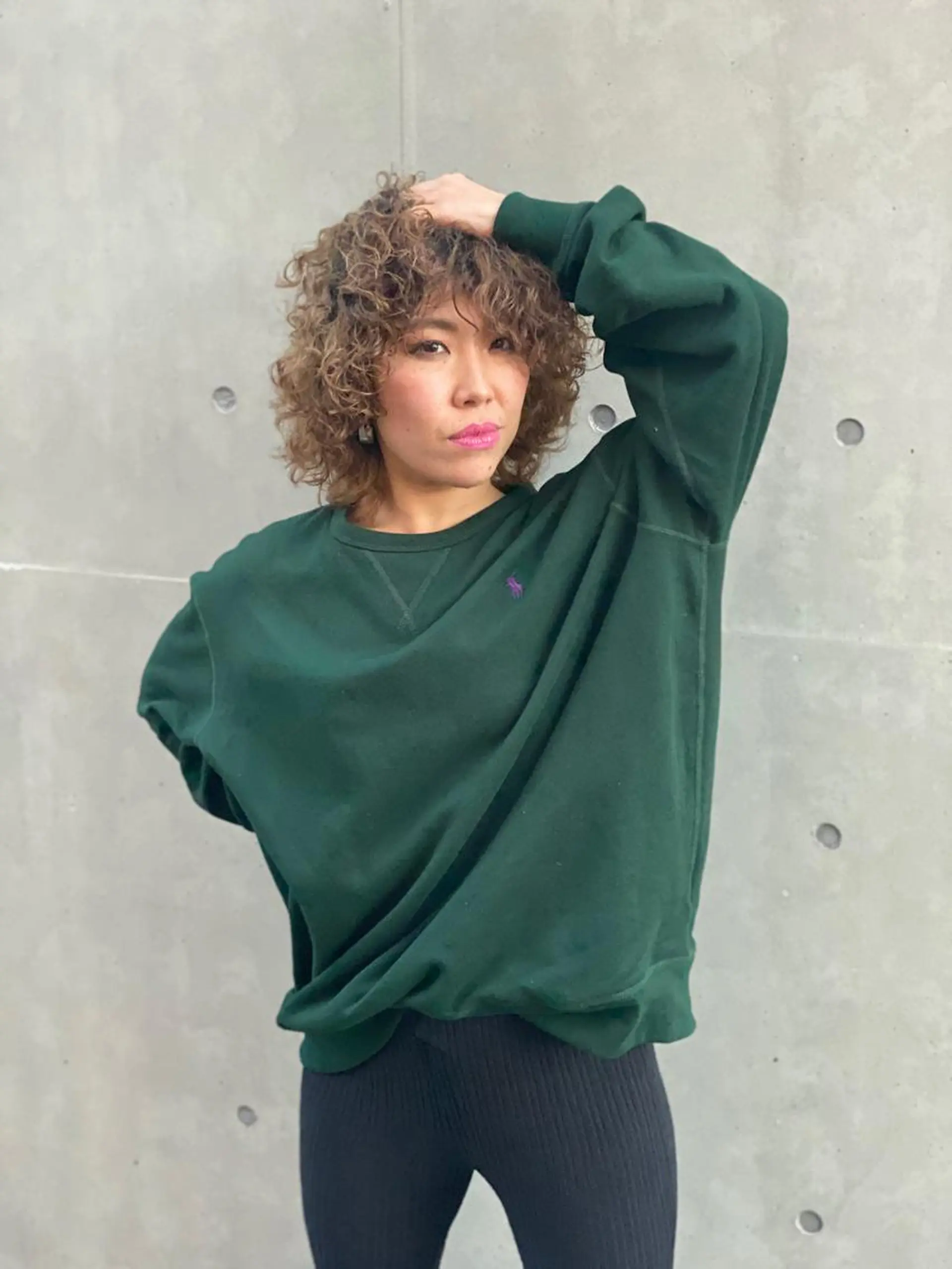 ミディアム ミディアムパーマ 中元 淳のヘアスタイル