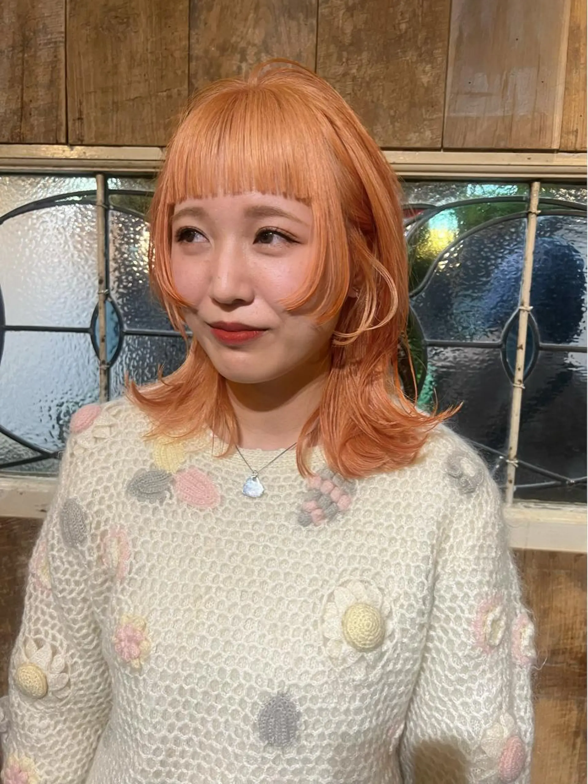 ミディアム カット ヘアカラー ブリーチ/ハイトーン レイヤー/Maanaのヘアスタイル