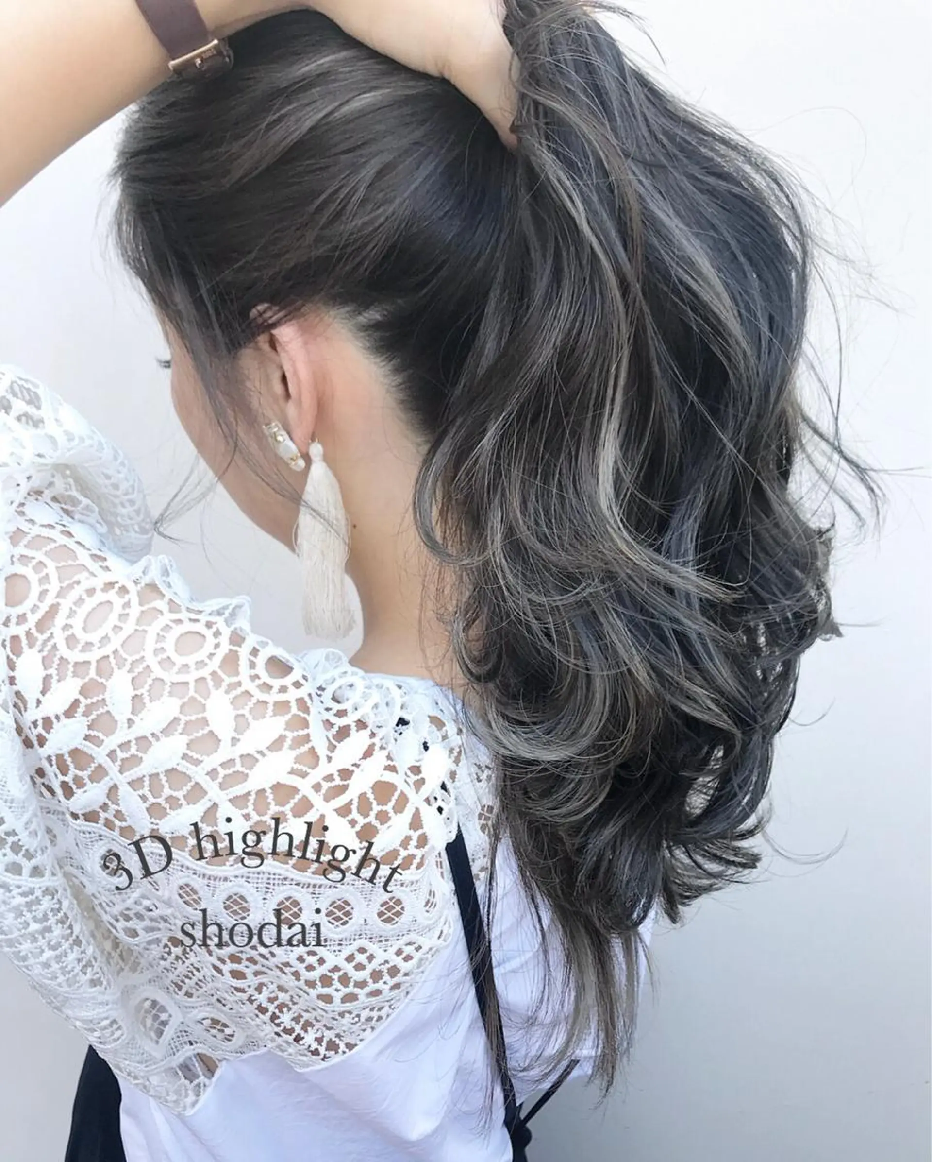 ロング カラー ヘアアレンジ カット ヘアカラー ハイライト、レイヤー カット/西梅田/中西のヘアスタイル