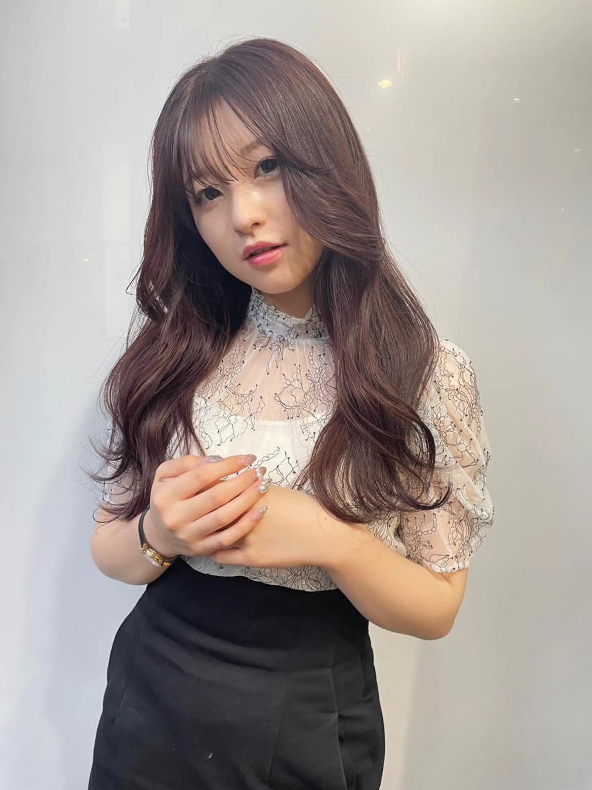 ロング カラー ヘアアレンジ 髙塚碧🇰🇷 韓国ヘア🎗️のヘアスタイル