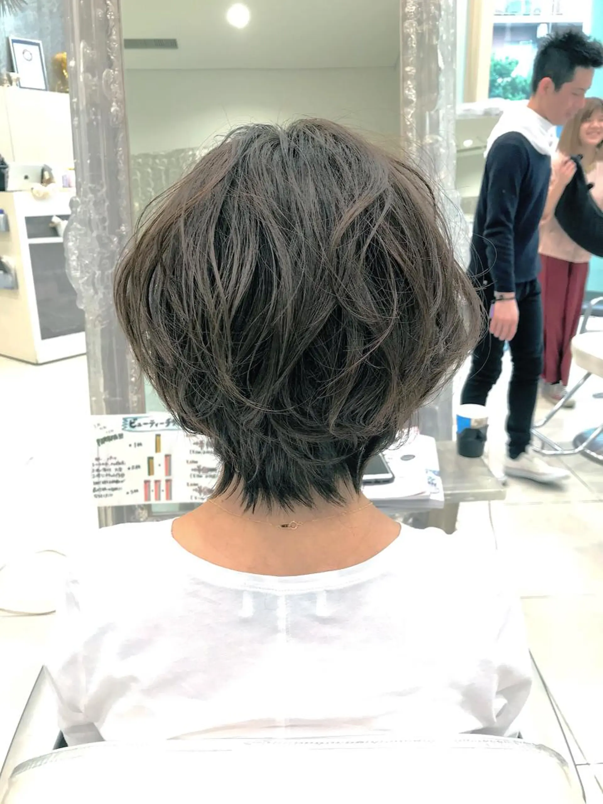 ショート ヘアカラー トリートメント 田中 慎也のヘアスタイル