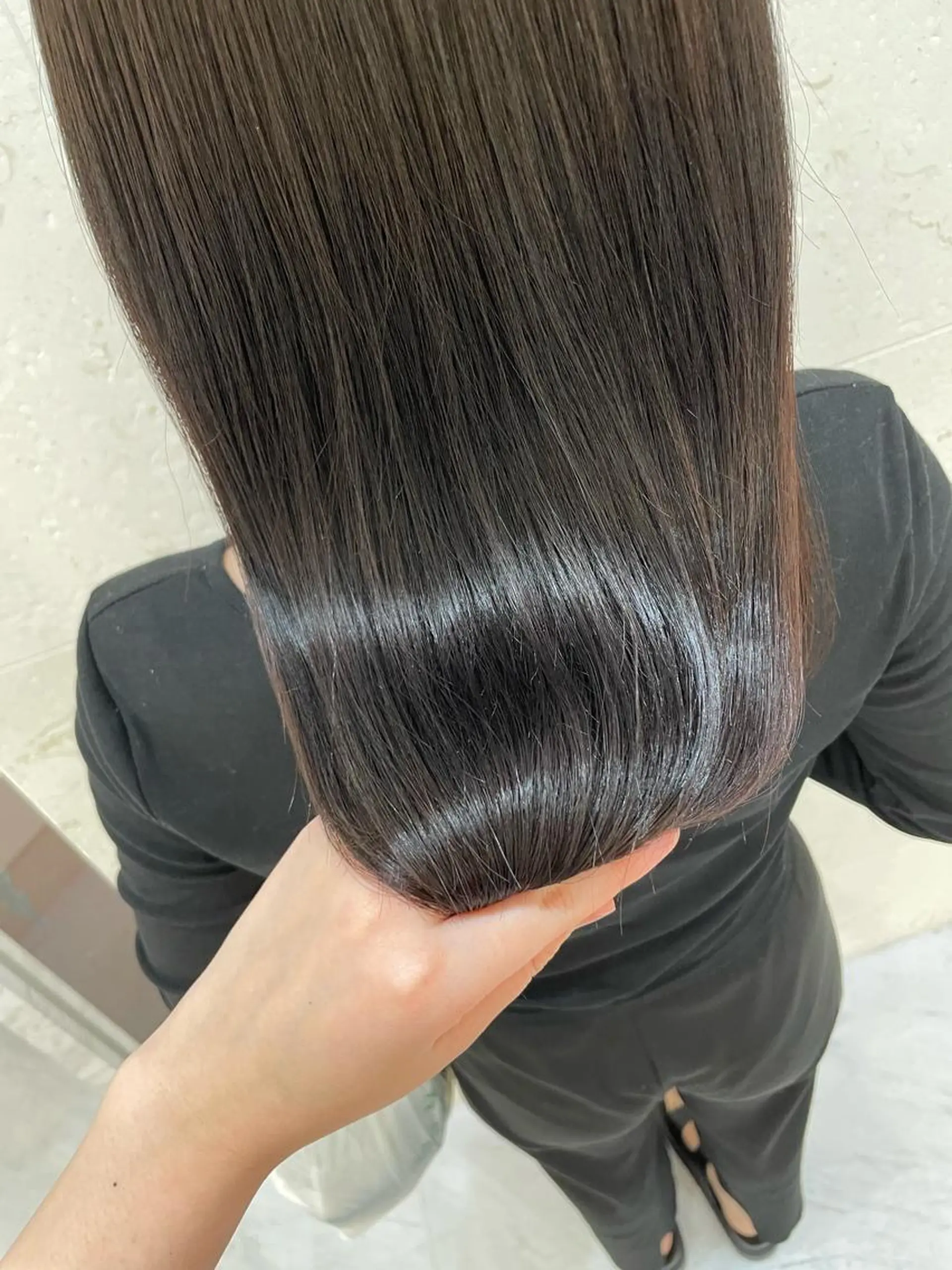 ミディアム 縮毛矯正 カット 縮毛矯正 安田 柚月のヘアスタイル