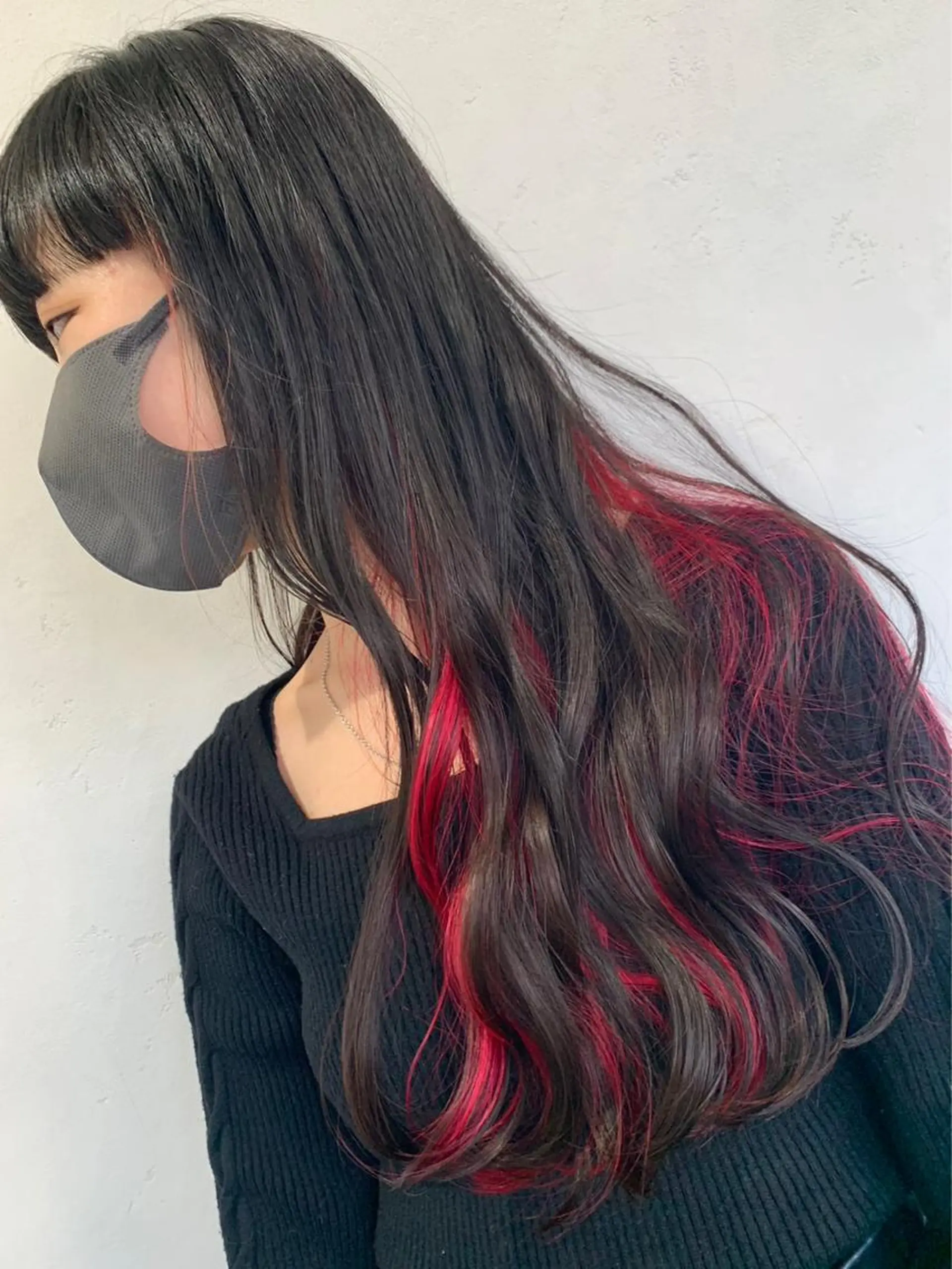 ロング カラー ブリーチ毛縮毛矯正 👑山口のヘアスタイル