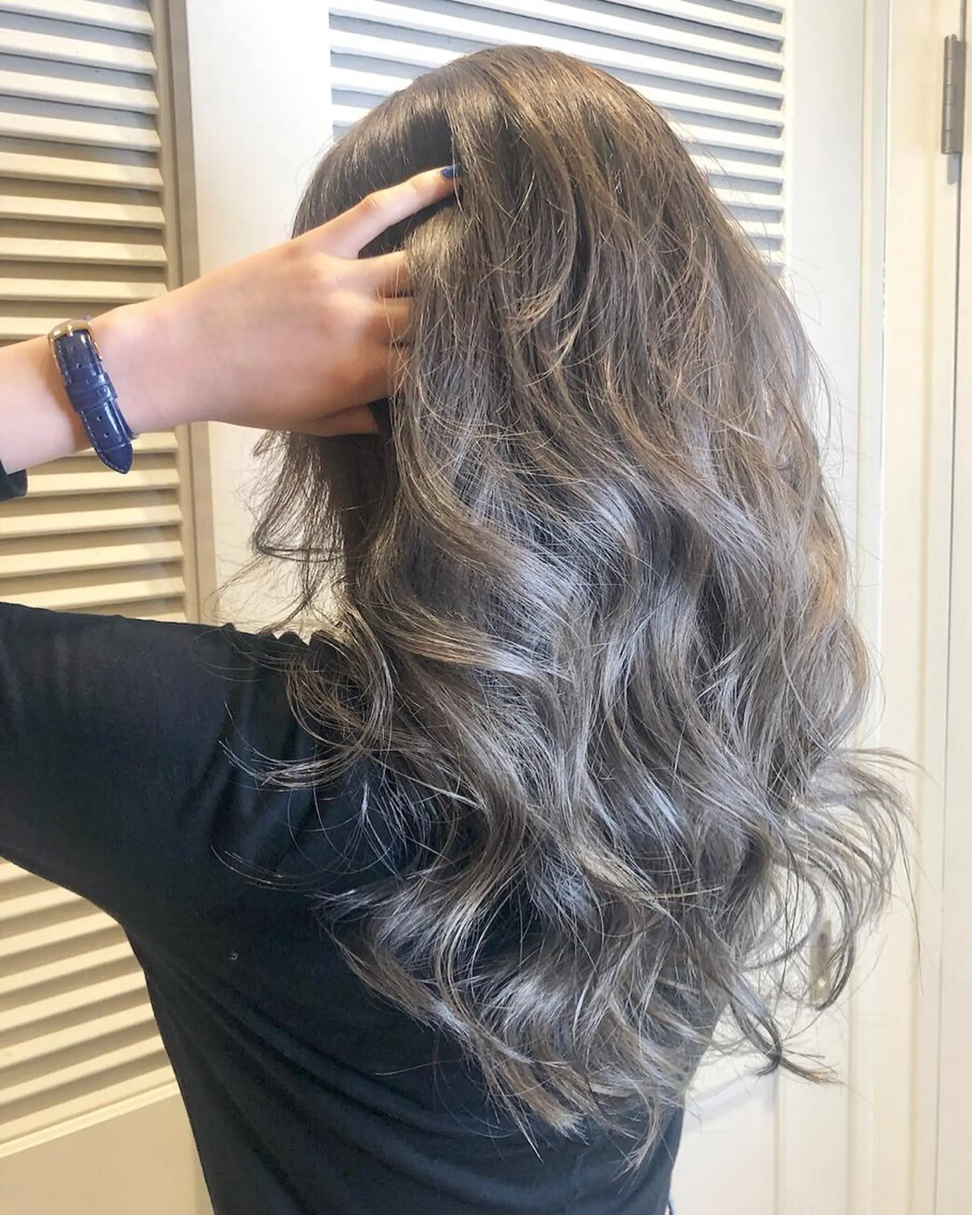 セミロング ヘアカラー 南都 良太のヘアスタイル