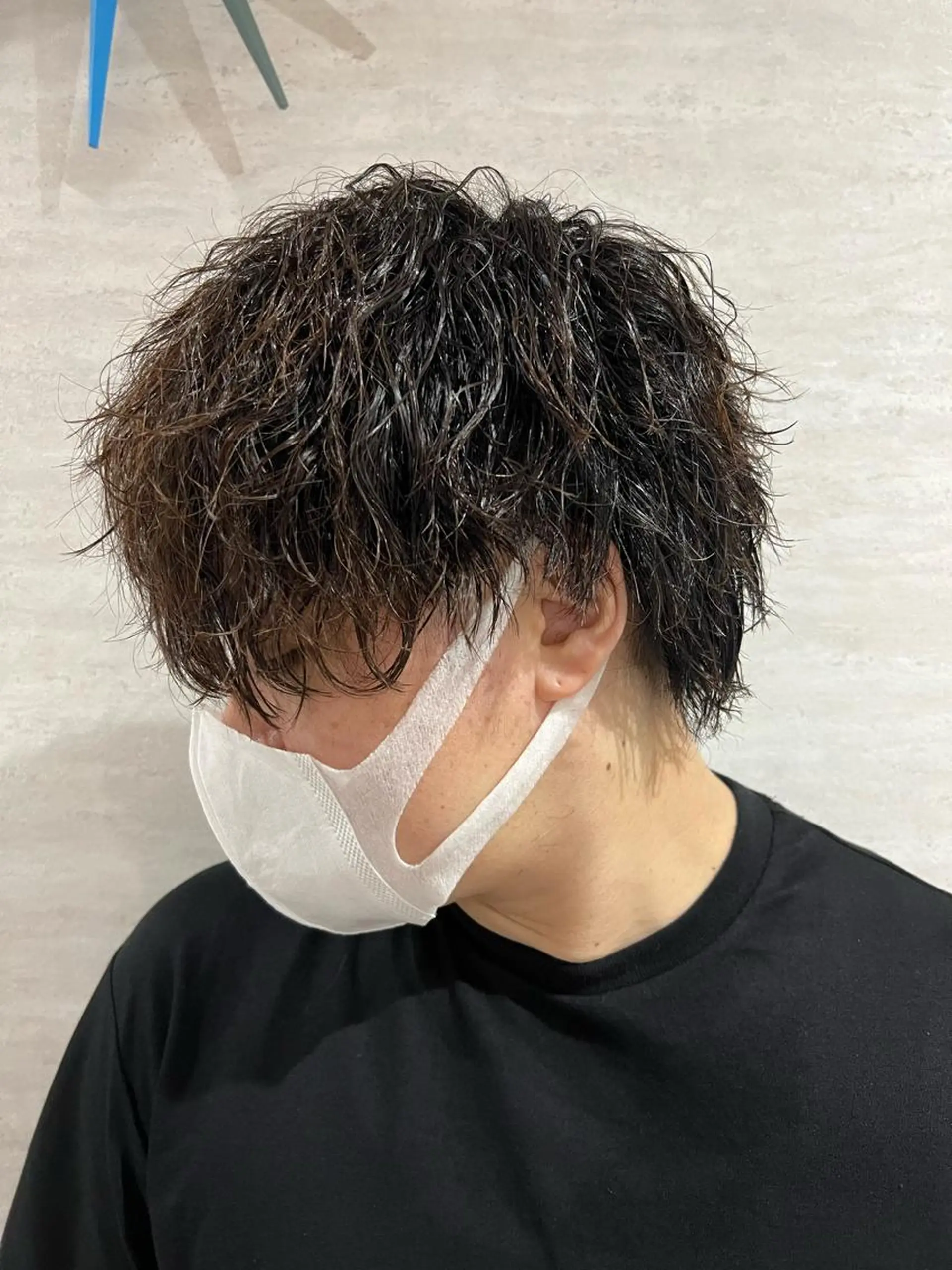 ショート パーマ メンズ 前田 輝のヘアスタイル