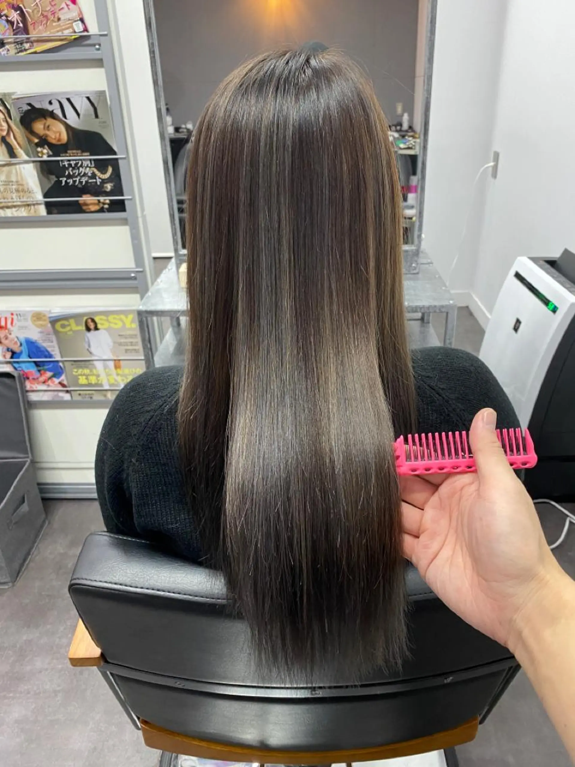 ロング ヘアカラー トリートメント 平田 広大のヘアスタイル