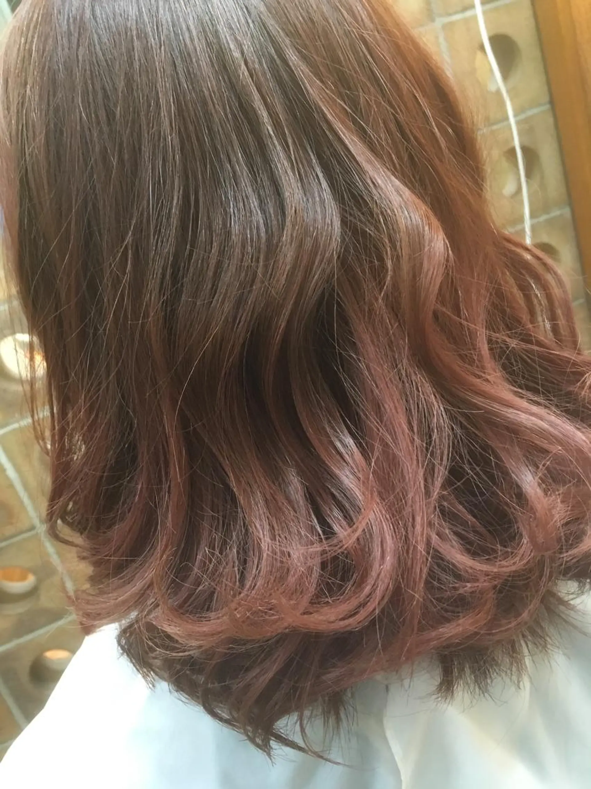 ミディアム カラー 白髪ぼかしハイライト 柳川拓哉のヘアスタイル