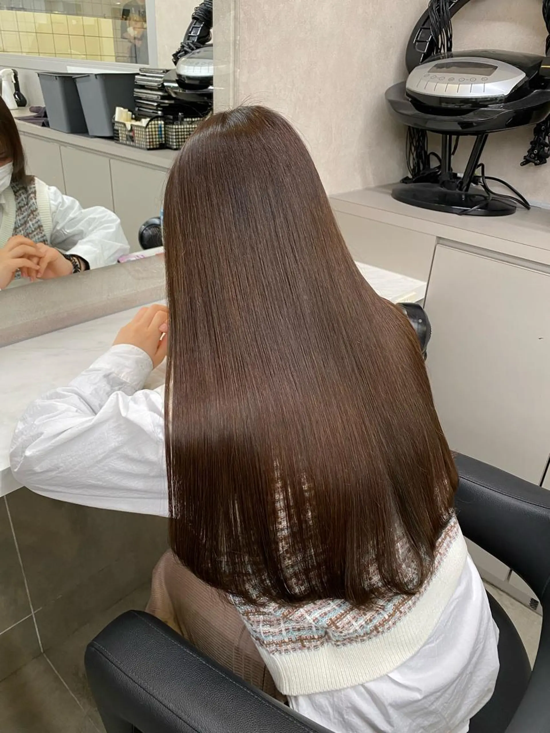 セミロング カラー ヘアアレンジ キッズ ブラウンカラー ショコラブラウン TRU Shino🦋のマツエク・マツパデザイン