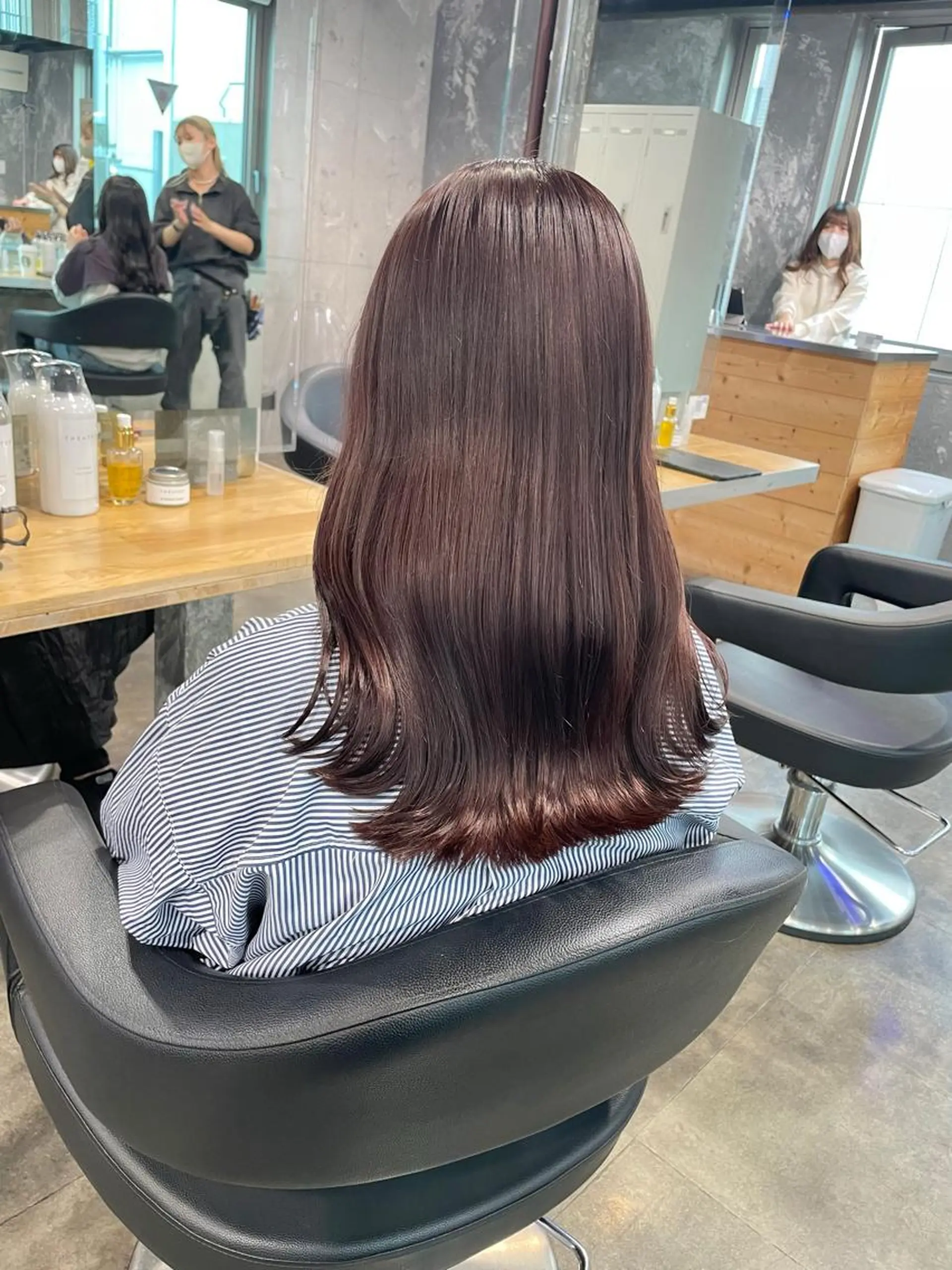 ロング カラー カット ヘアカラー トリートメント ヘッドスパ ヘアセット ベージュカラー💖 やすひろのヘアスタイル