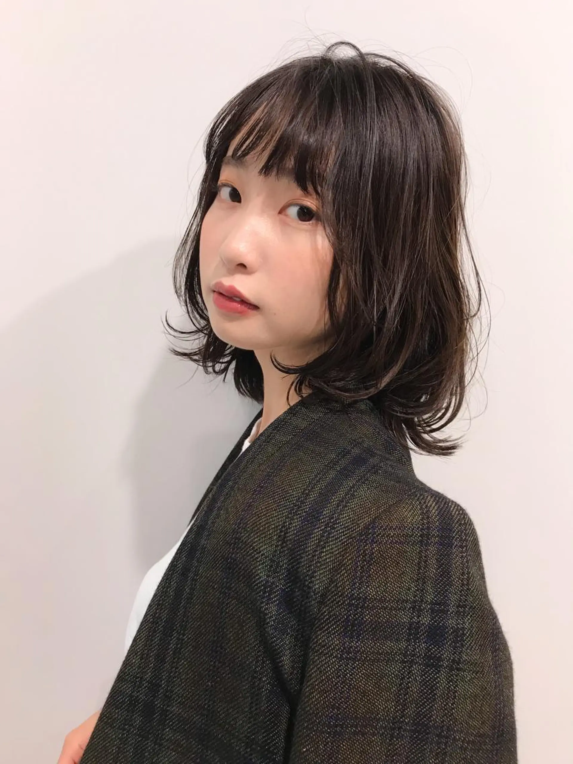 ミディアム カラー カット トリートメント レイヤー/大人ボブ 渡邉【日吉美容室】のヘアスタイル