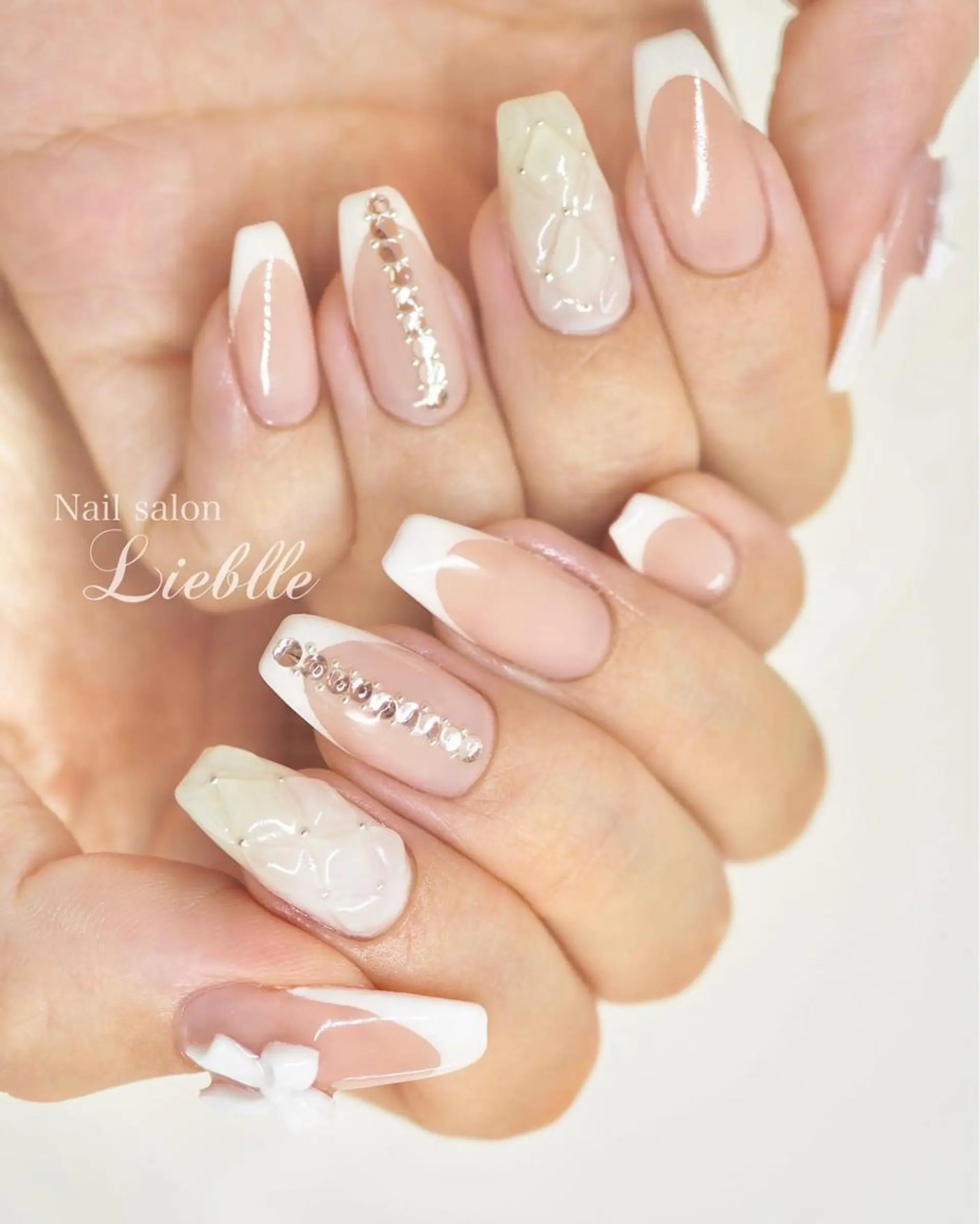 ロング カラー ネイル ハンドネイル Nail salon Lieblleのネイルデザイン