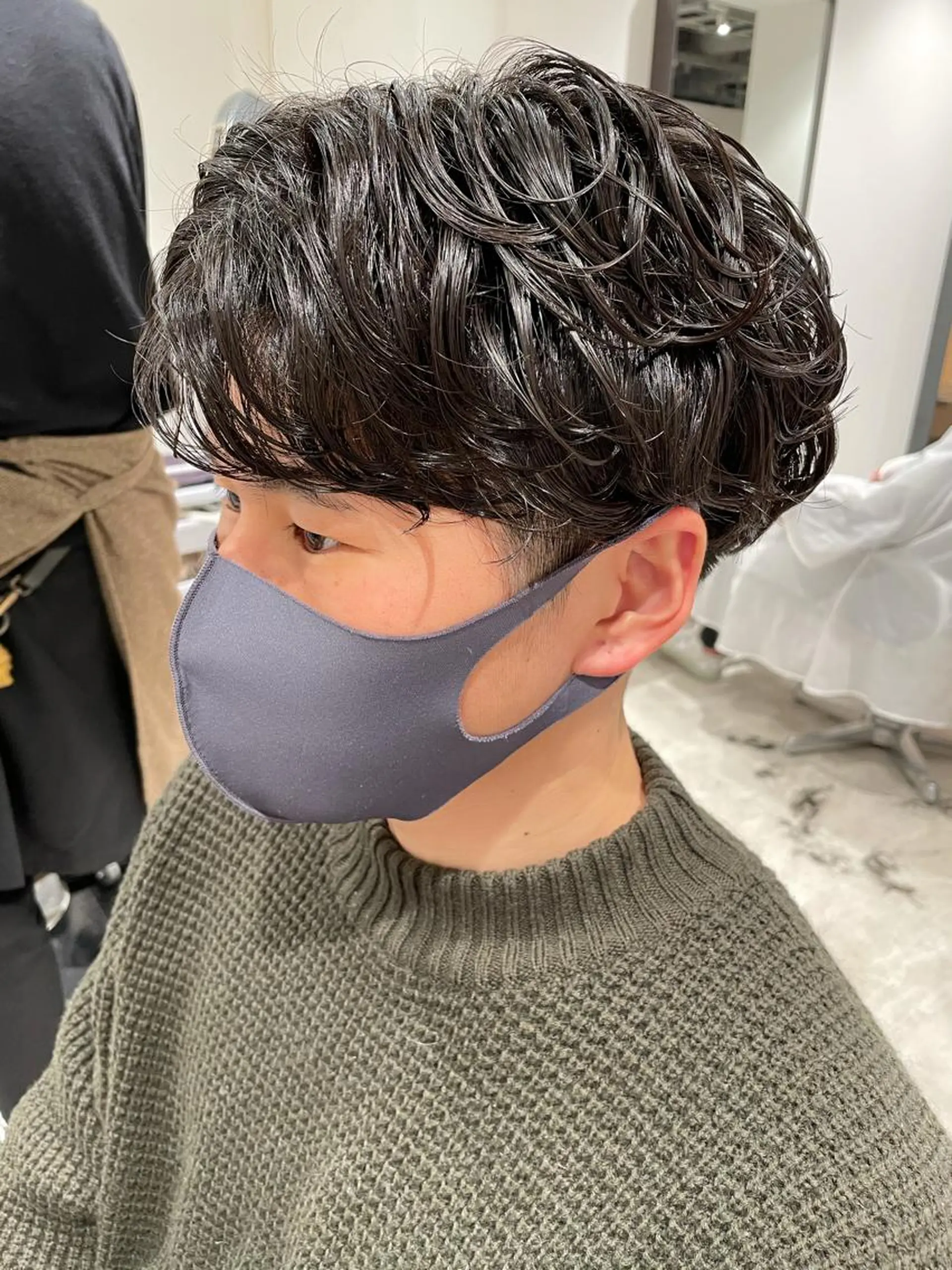 ショート カラー パーマ ヘアアレンジ メンズ パーソナルカラー合わ せたカラー🤍なつみのヘアスタイル