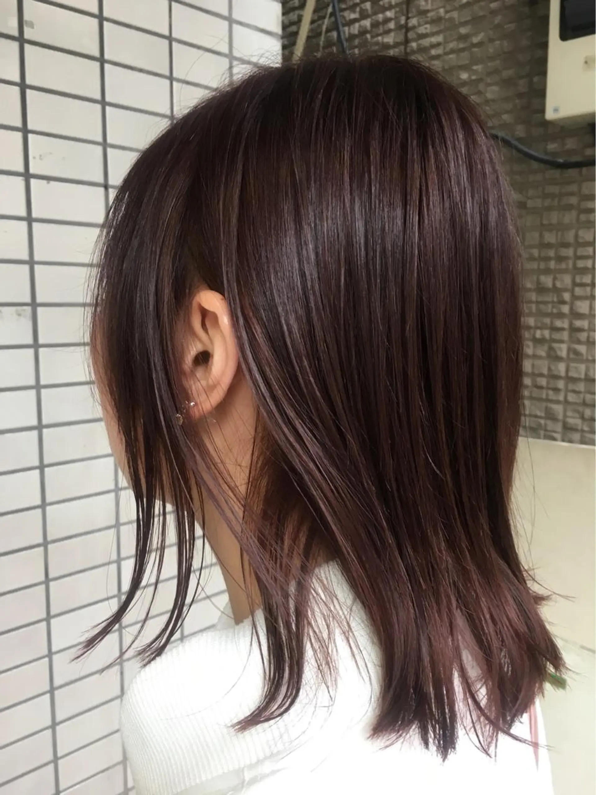 ミディアム カラー アッシュ パープルカラー パープルアッシュ カット ヘアカラー トリートメント ✂︎中山竜哉✂︎ 川崎スタイリストのヘアスタイル