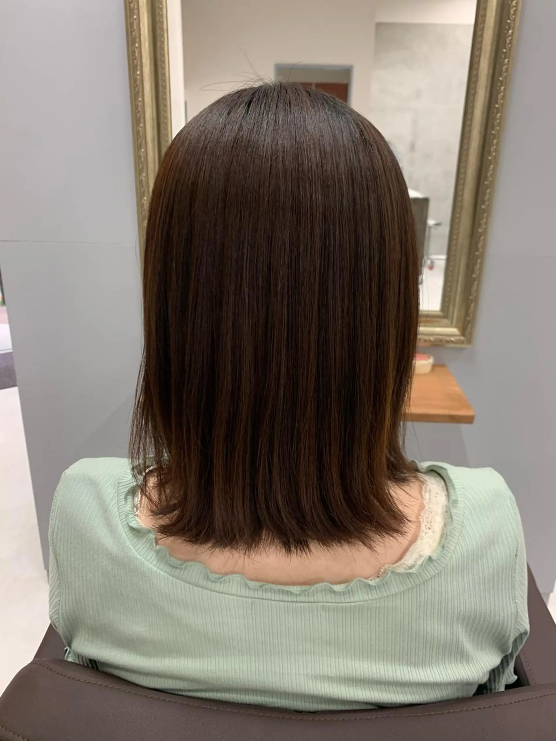 ミディアム パーマ カット 縮毛矯正 佐々木 芽衣のヘアスタイル