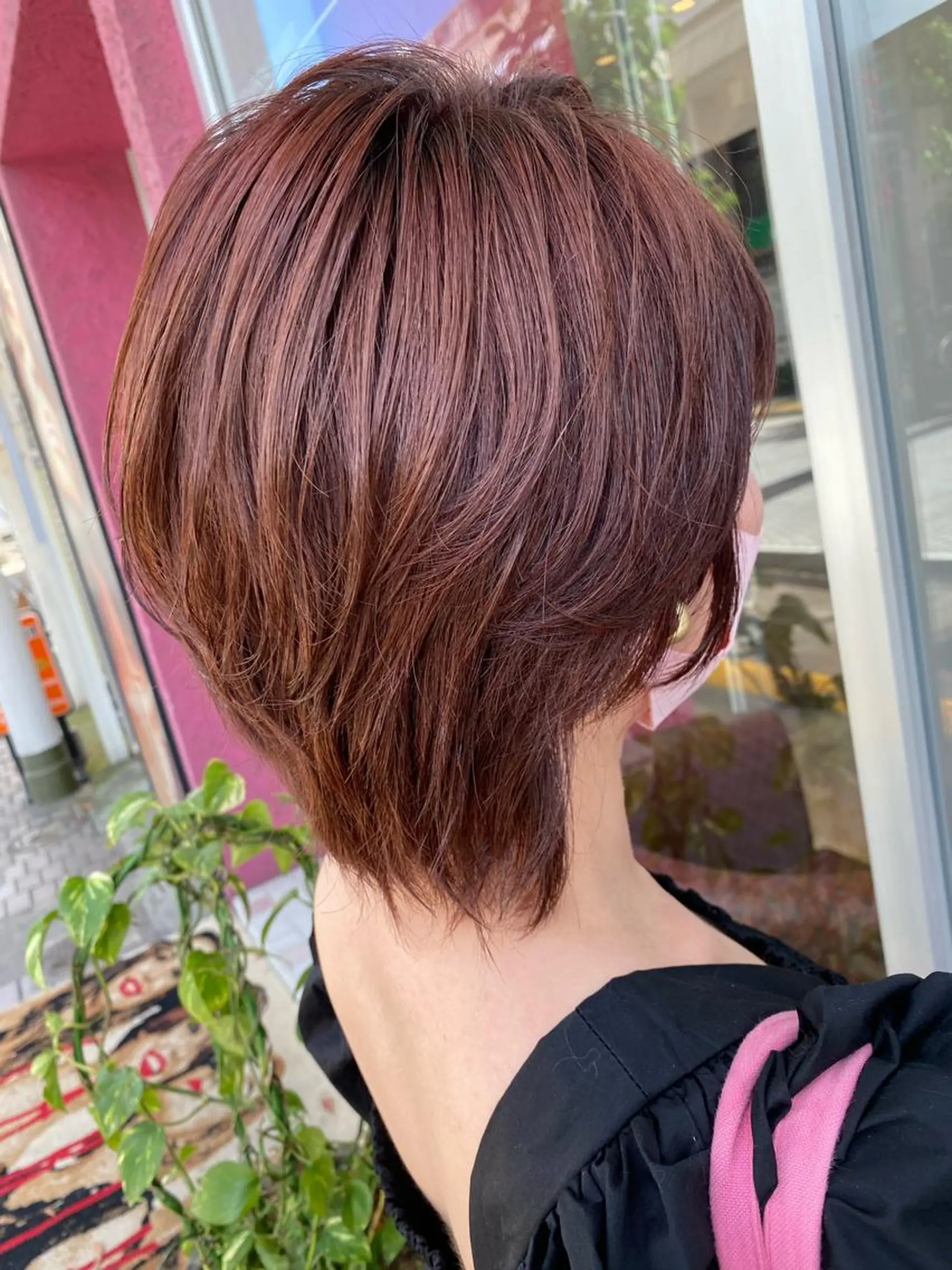 ショート カラー ブリーチ ブリーチなしカラー ピンクカラー カット ヘアカラー デザインカラー✨新倉 佑奈のヘアスタイル