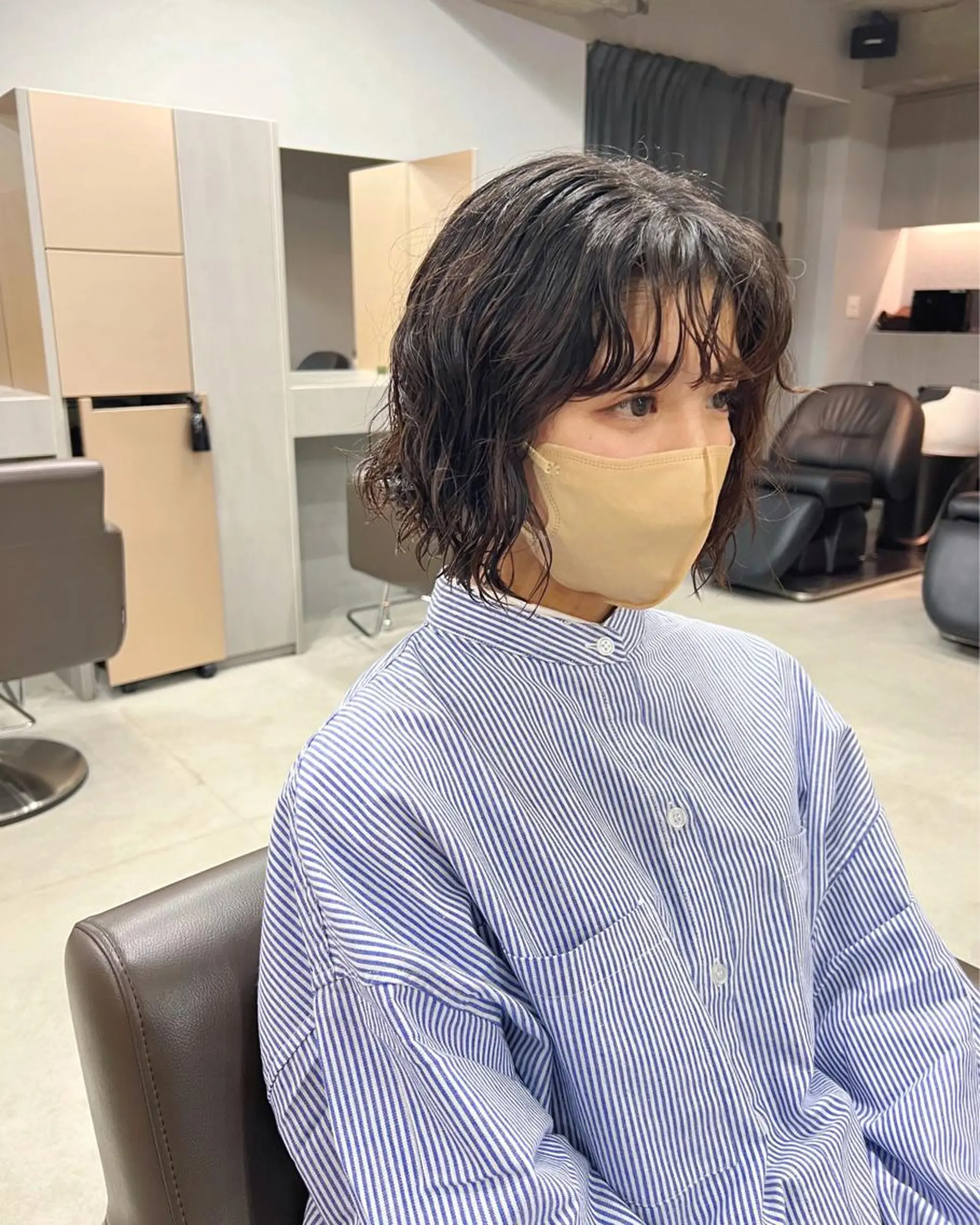 ショート パーマ ボブパーマコテ巻き風 パーマNo1深江秀平のヘアスタイル