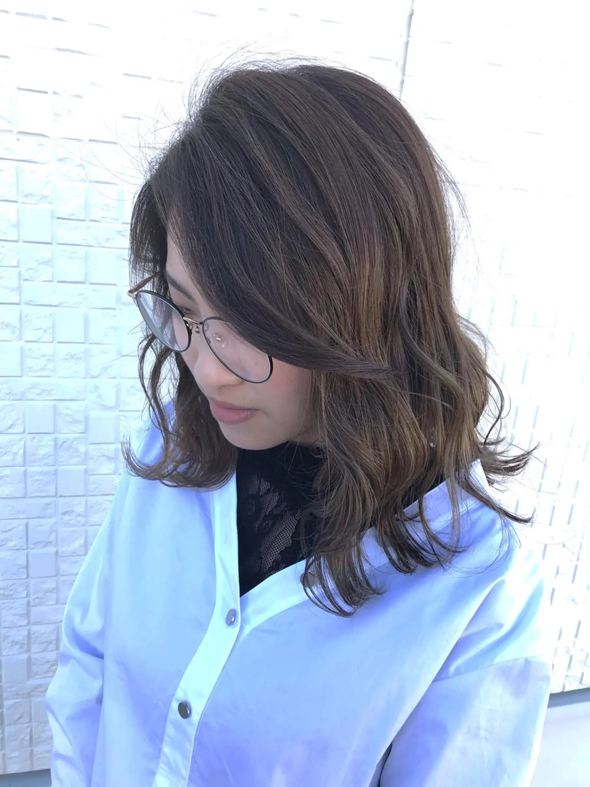ミディアム カラー 藤井 健のヘアスタイル