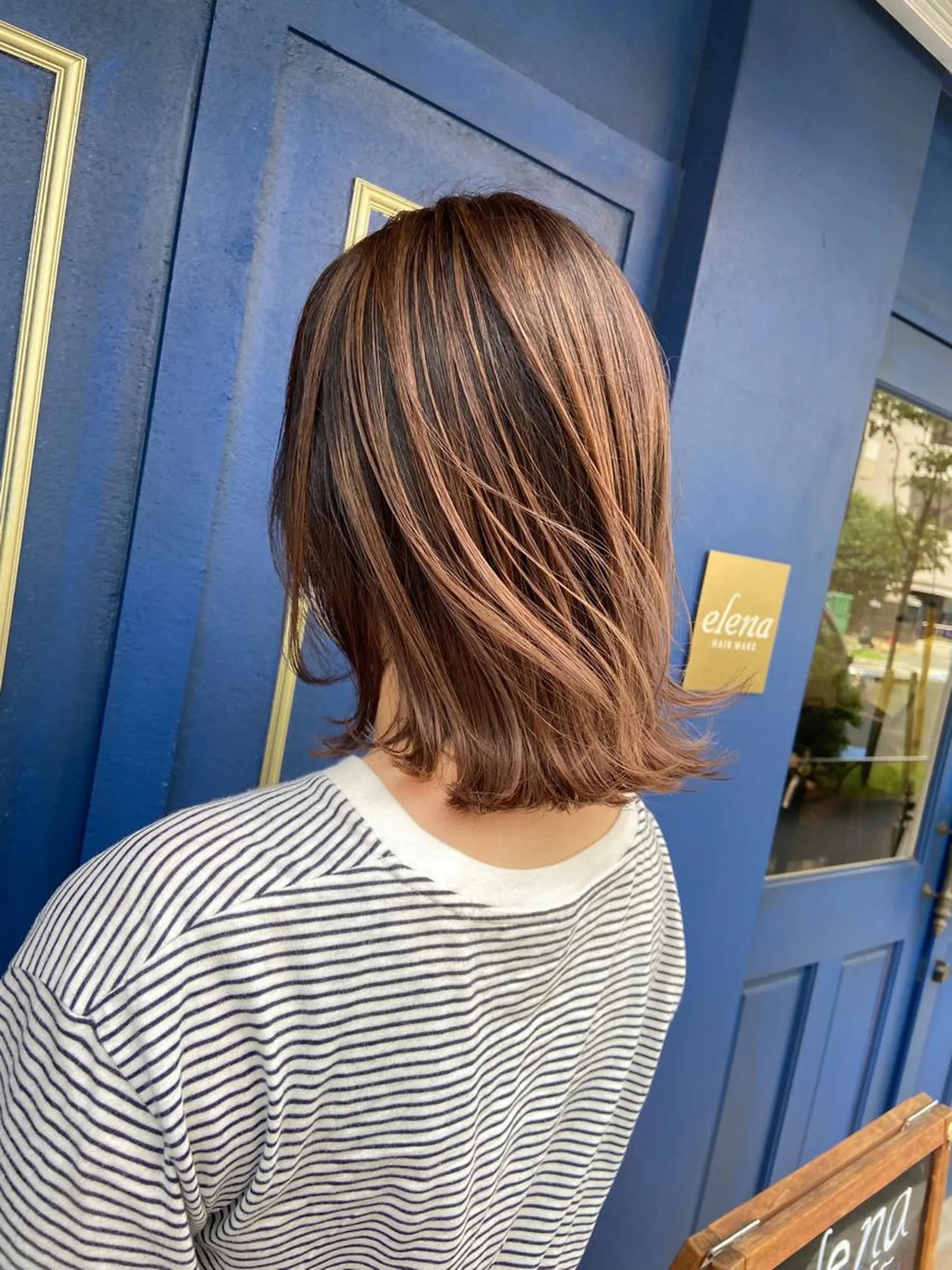 ミディアム カラー ブラウンカラー レイヤー💧艶髪 💧Syotaのヘアスタイル