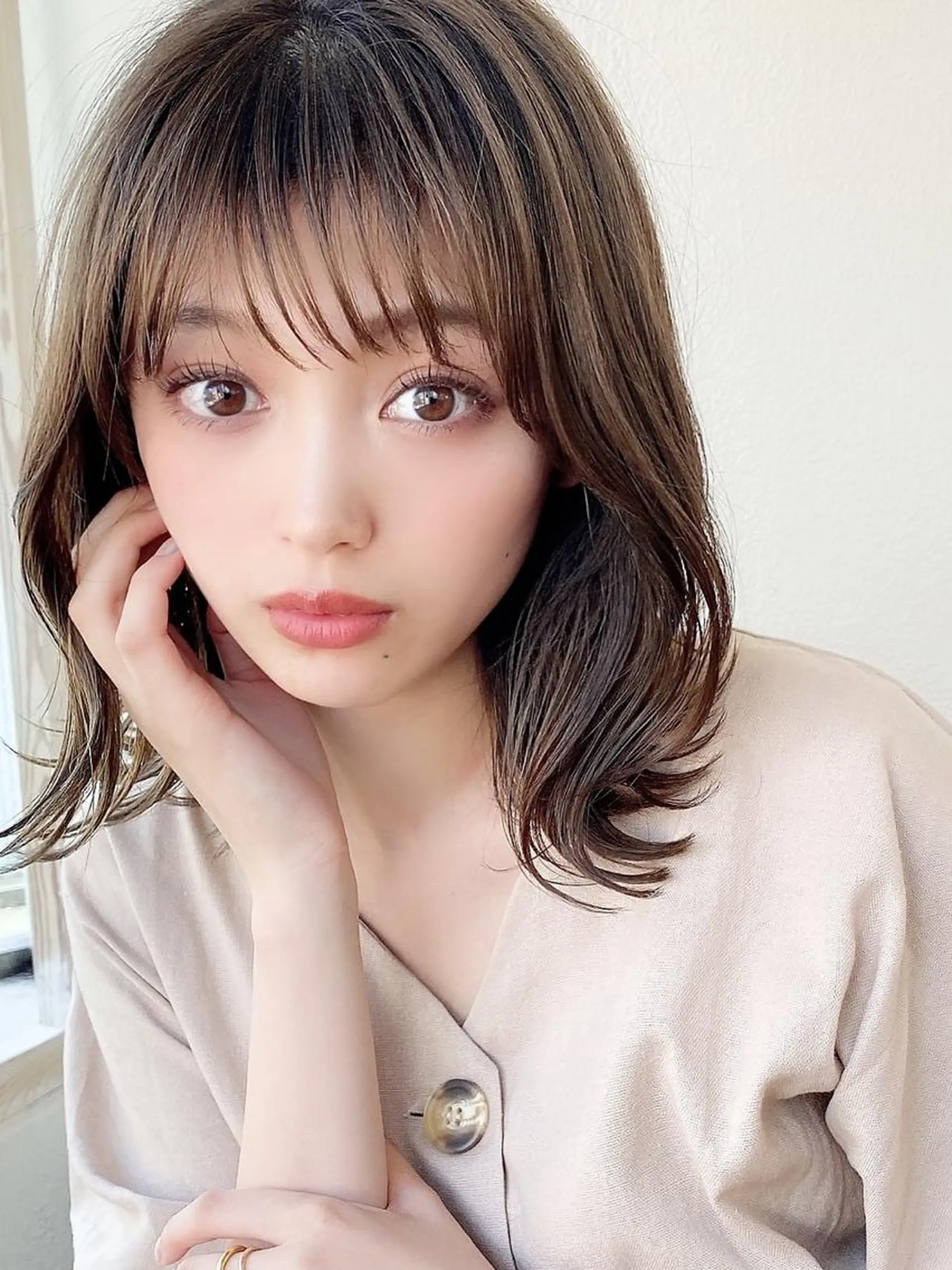 ミディアム 艶感透明感カラー 🫧たけ🫧のヘアスタイル