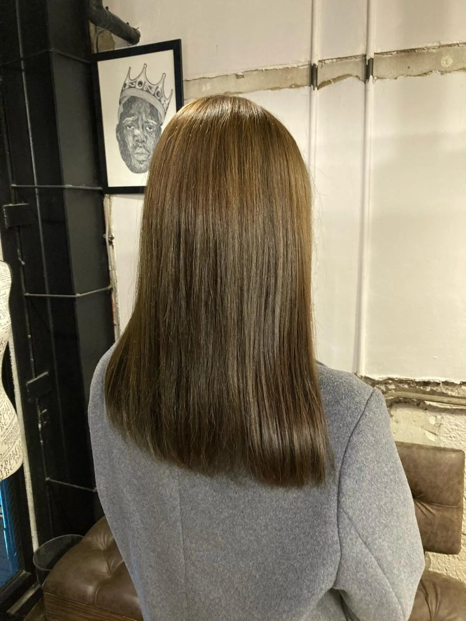 セミロング ヘアカラー トリートメント ✨色持ちの良い艶 カラー✨蟹江真世のヘアスタイル