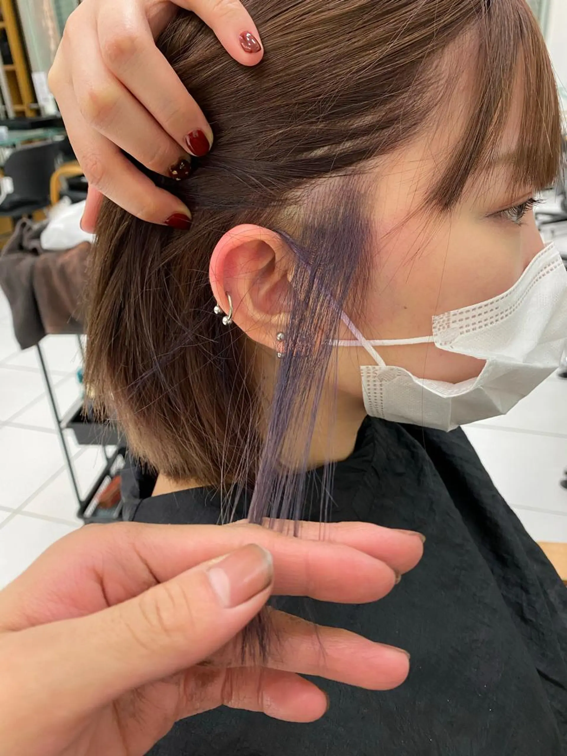 ミディアム カラー 美髪矯正/平塚/ 磯川楓のヘアスタイル