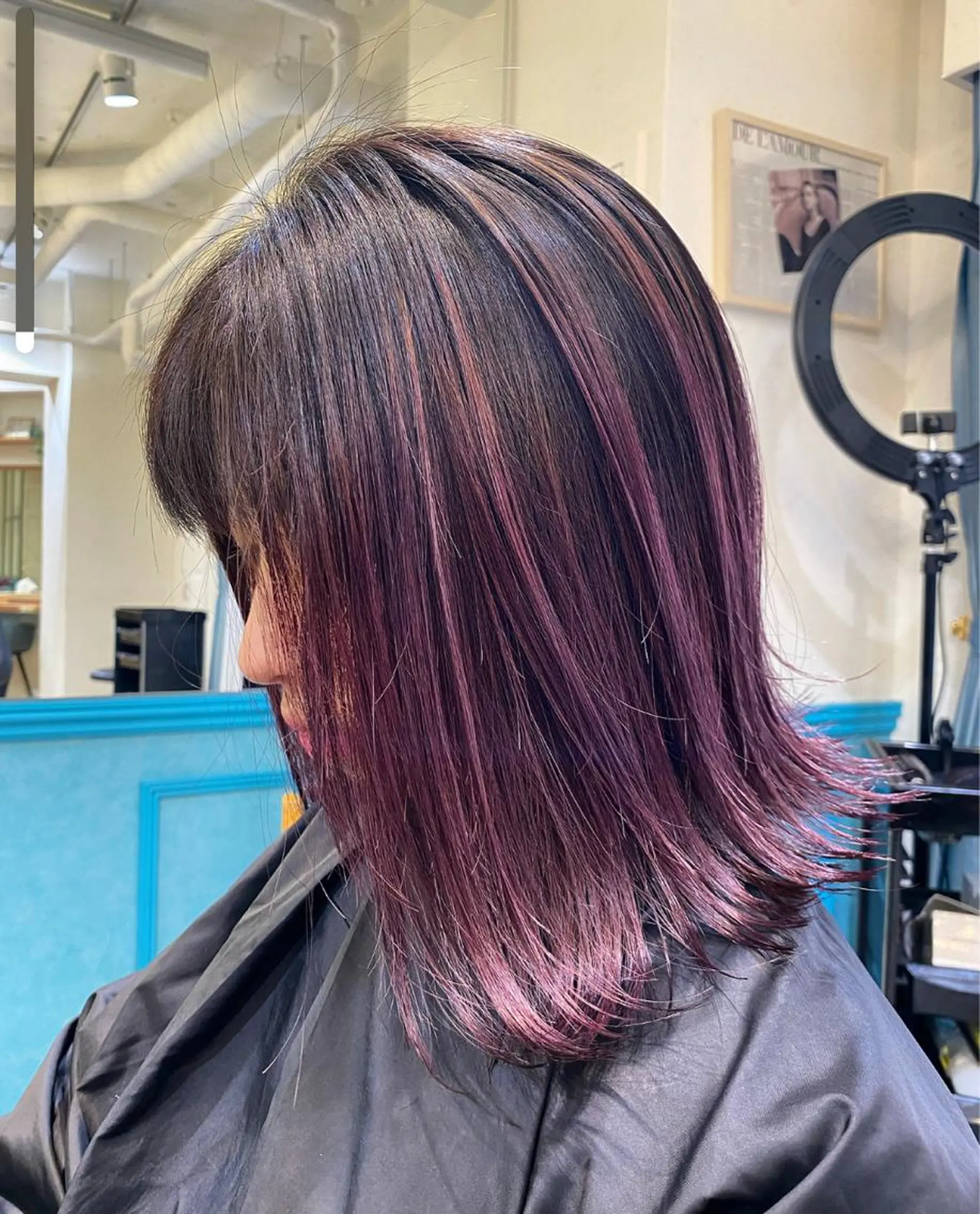 ミディアム 韓国／ハッシュカット ／透明感カラー／金野のヘアスタイル