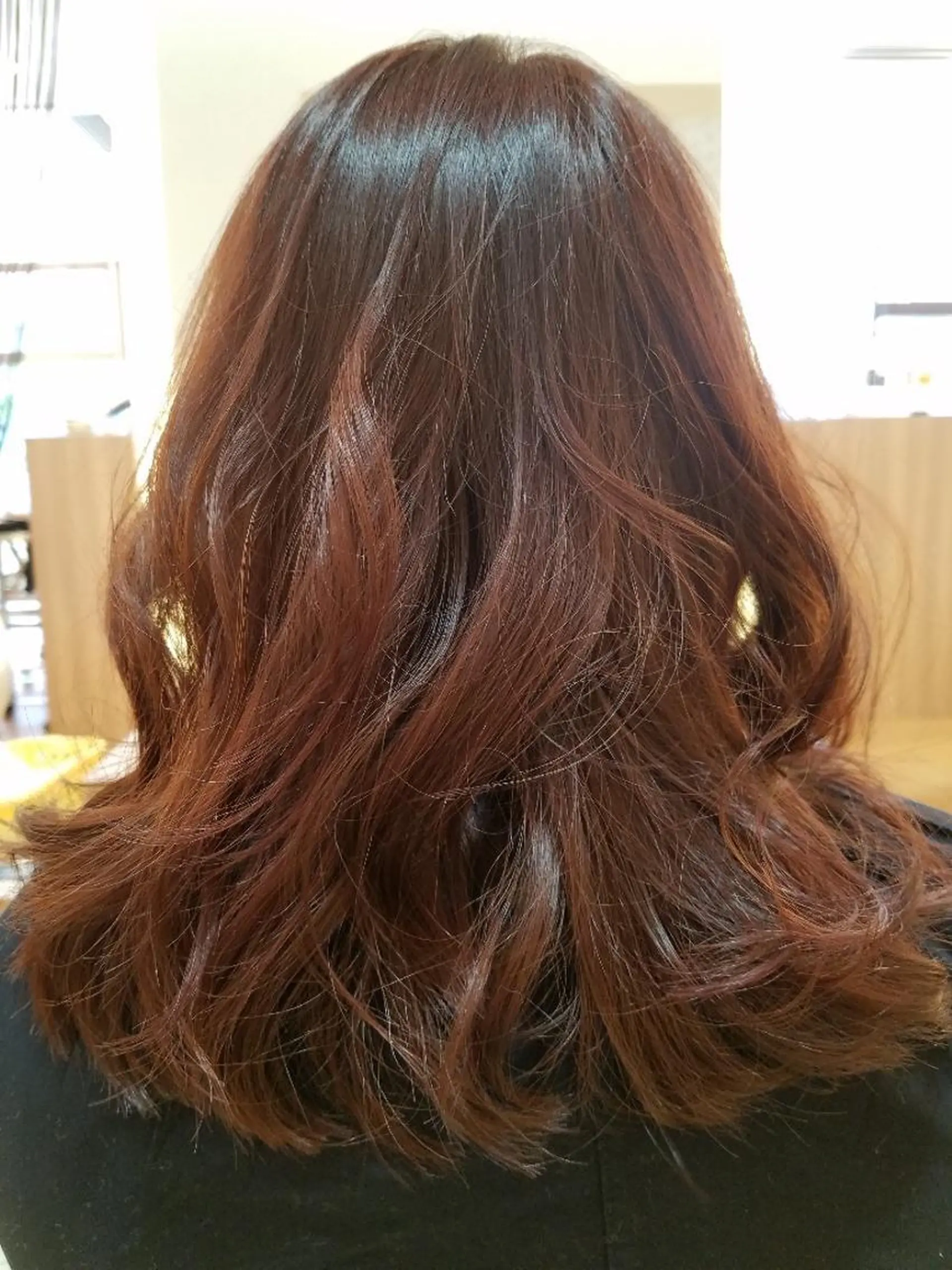 セミロング カラー ブラウンカラー ピンクカラー ピンクブラウン 髪質改善/ハイライト 小林秀樹のヘアスタイル