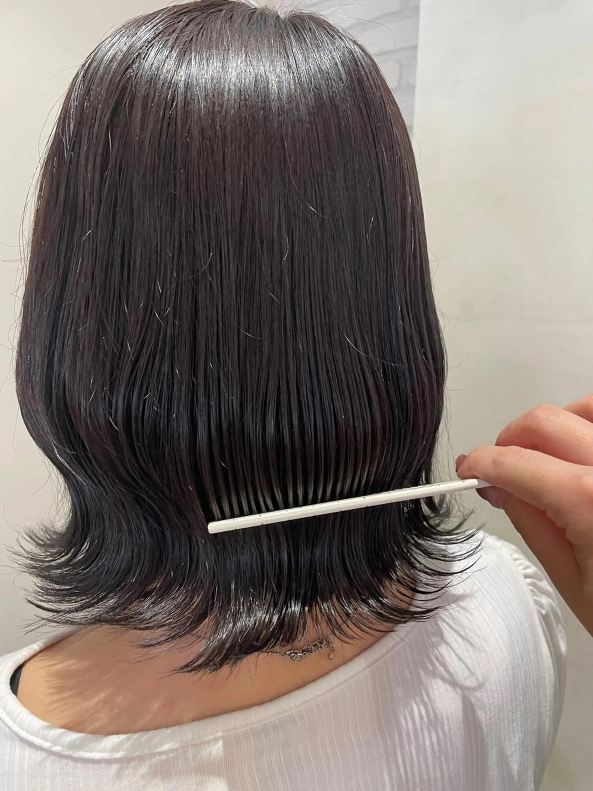 ミディアム カラー 黒髪 透明感カラー エクステ/ハイトーン 🐏☁️miminaのヘアスタイル